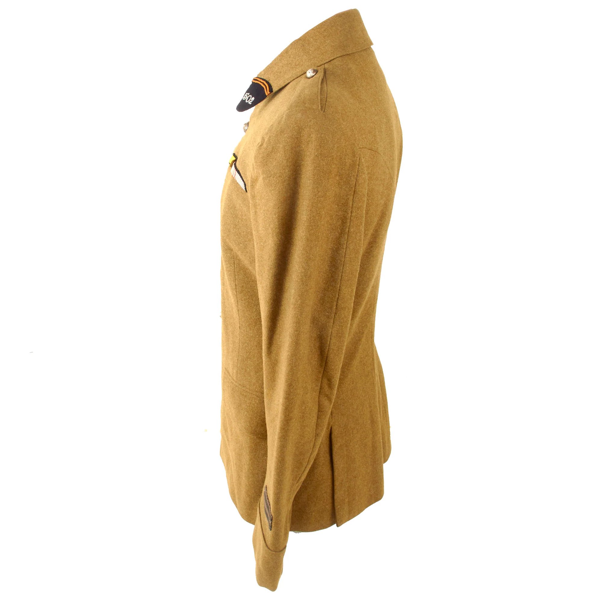 Original French WWII 502nd Tank Regiment Régiment de Chars de Combat Lieutenant Officer's Uniform Tunic with Ribbon Bar — image 8