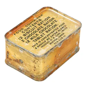 Original Canadian WWII 1945 Dated 'Food Container' Sealed Emergency Ration …