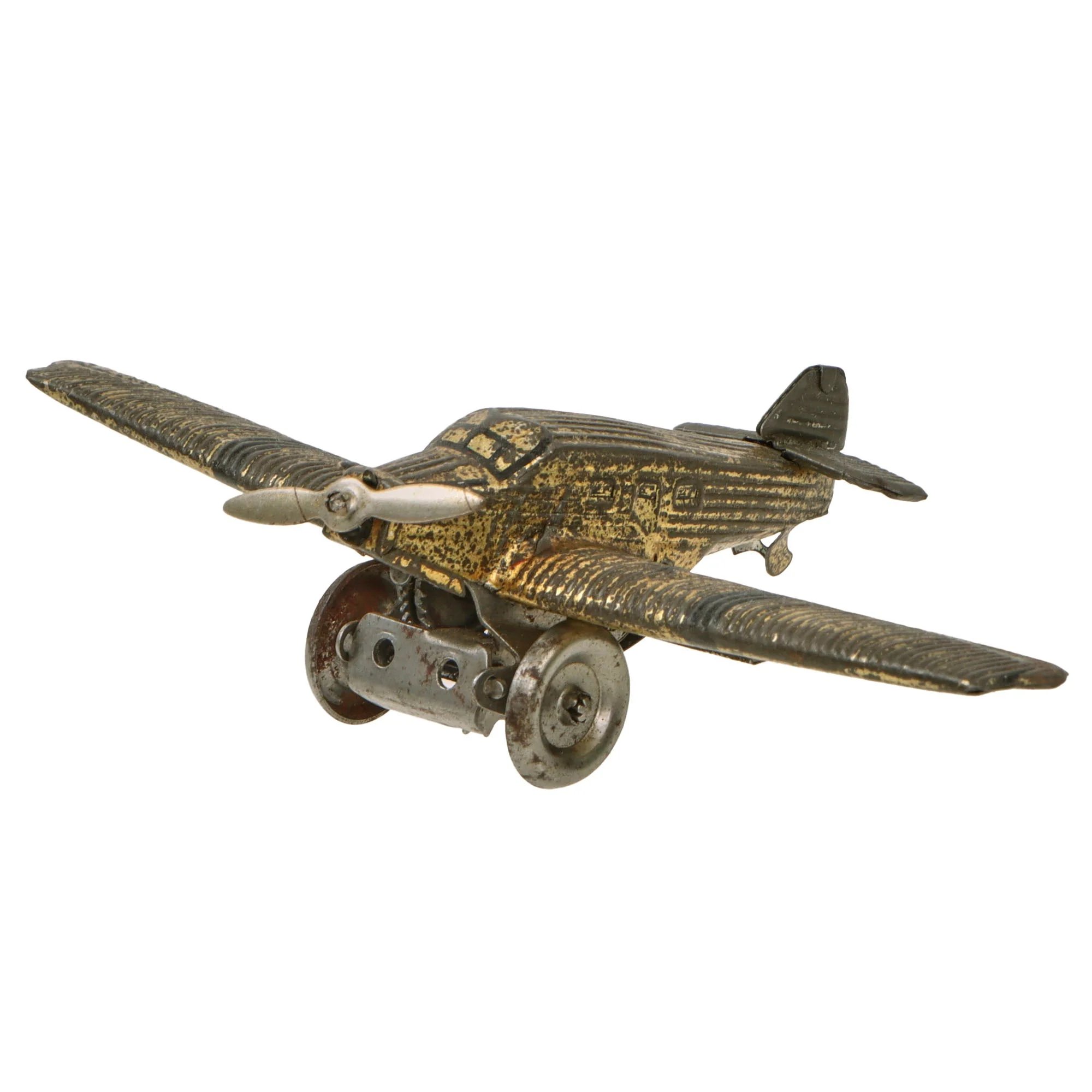 Original Japanese & German Pre-WWII Military Toys - Japanese Battery Gun with Rising Sun Flag and German Junkers Mechanical Airplane — image 10