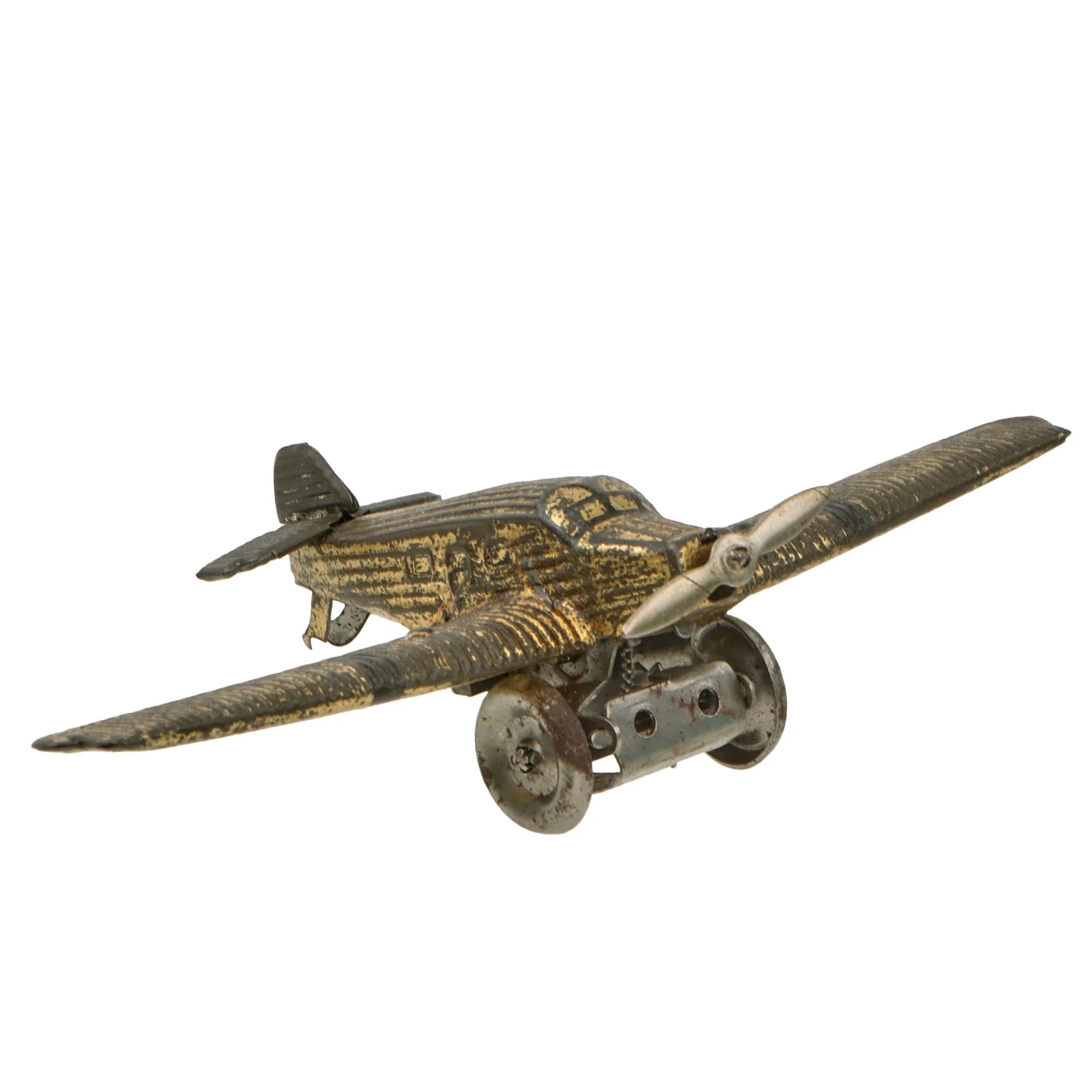Original Japanese & German Pre-WWII Military Toys - Japanese Battery Gun with Rising Sun Flag and German Junkers Mechanical Airplane — image 7