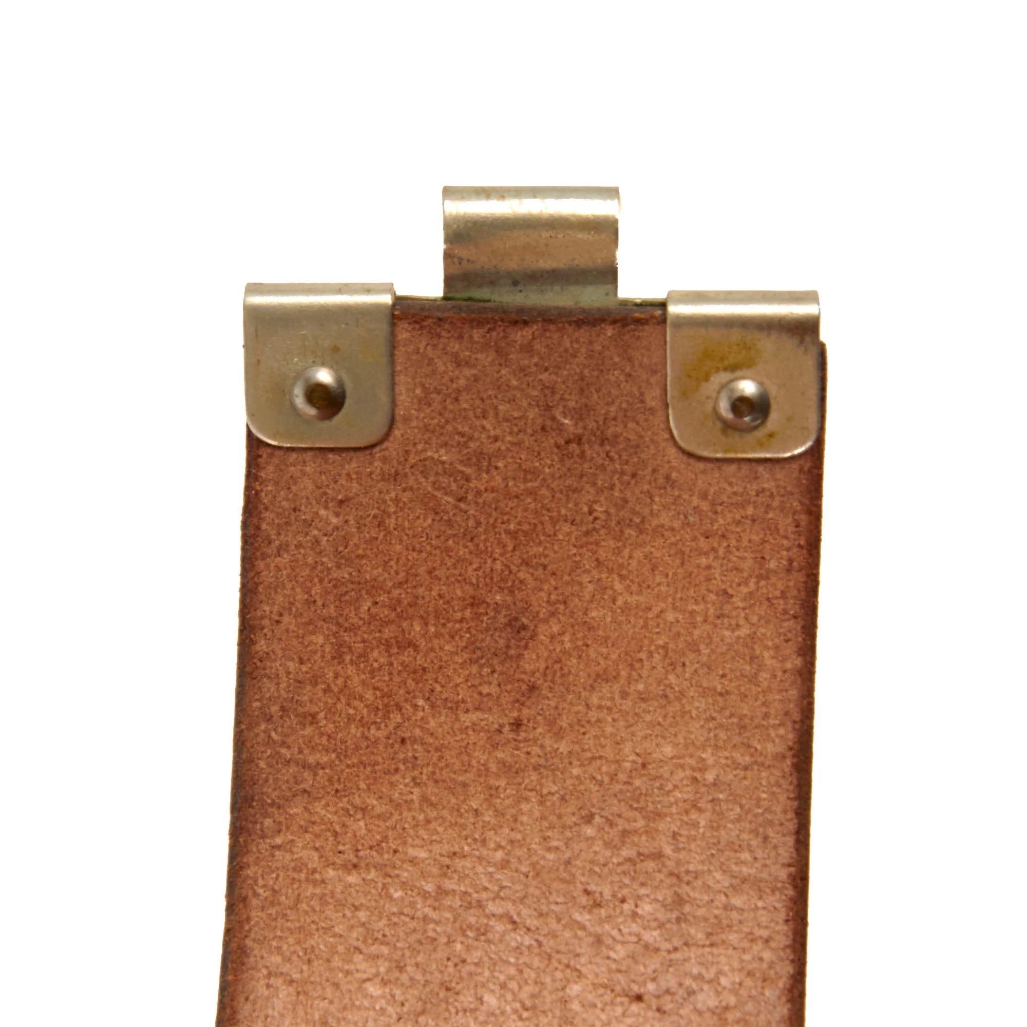 Original German WWII SA EM/NCO Belt with Two Piece Brass & Nickel Buckle - Sturmabteilung — image 5