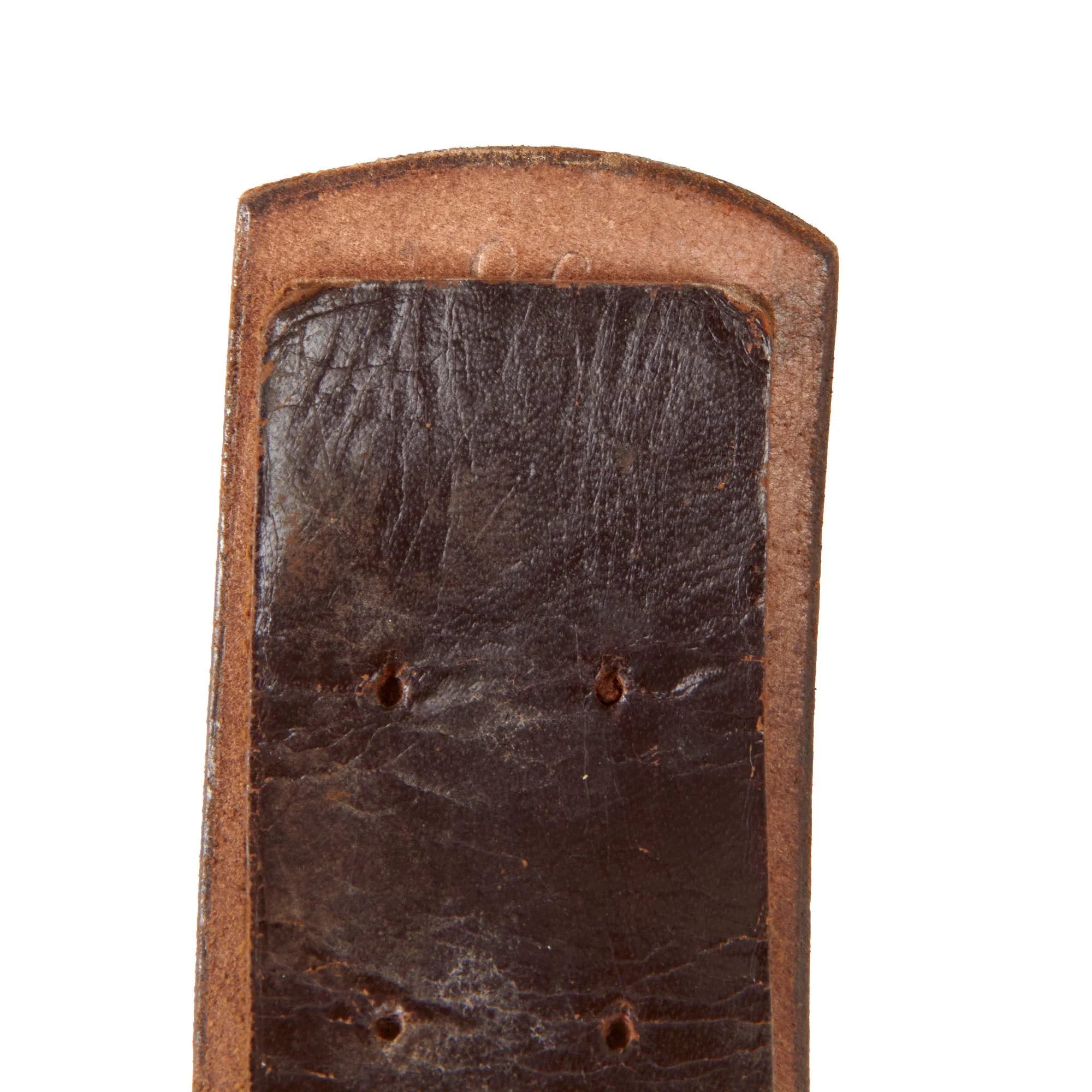 Original German WWII SA EM/NCO Belt with Two Piece Brass & Nickel Buckle - Sturmabteilung — image 6