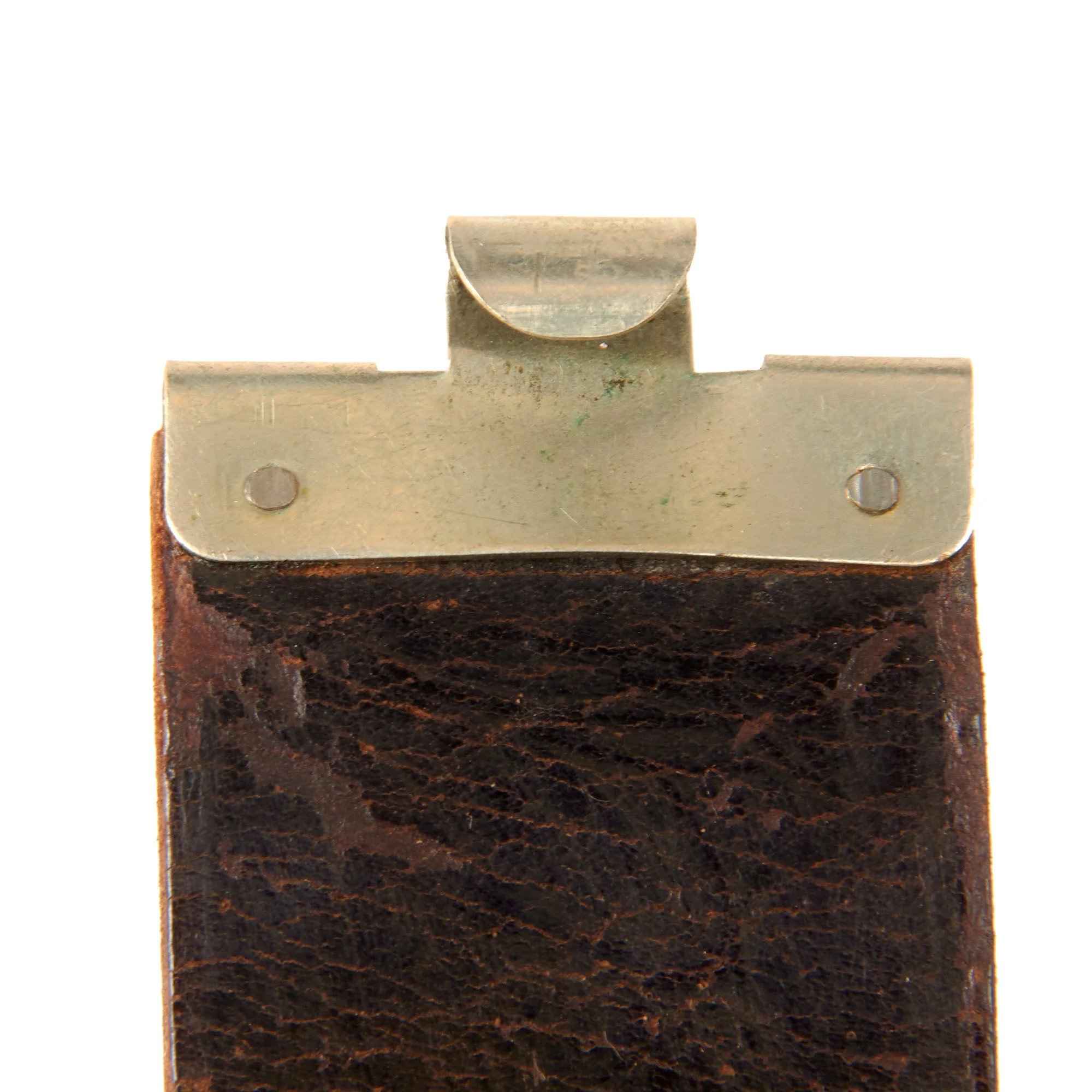 Original German WWII SA EM/NCO Belt with Two Piece Brass & Nickel Buckle - Sturmabteilung — image 8