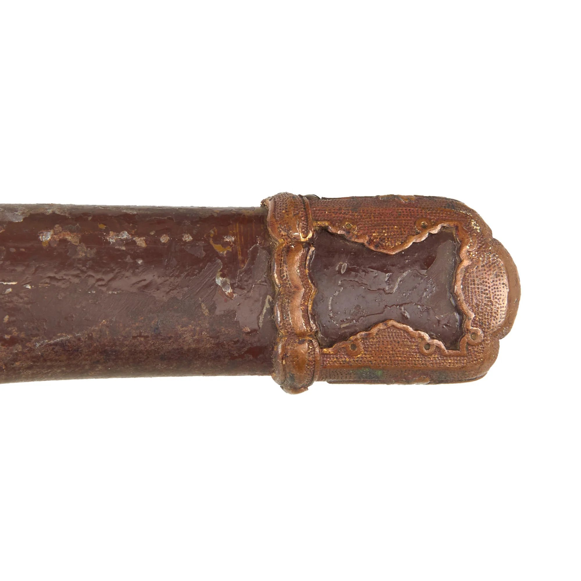 Original WWII Japanese Type 98 Shin-Gunto Katana with Handmade Edo Period Blade, Leather Handle Cover, Steel Scabbard, and Company Grade Tassel — image 9