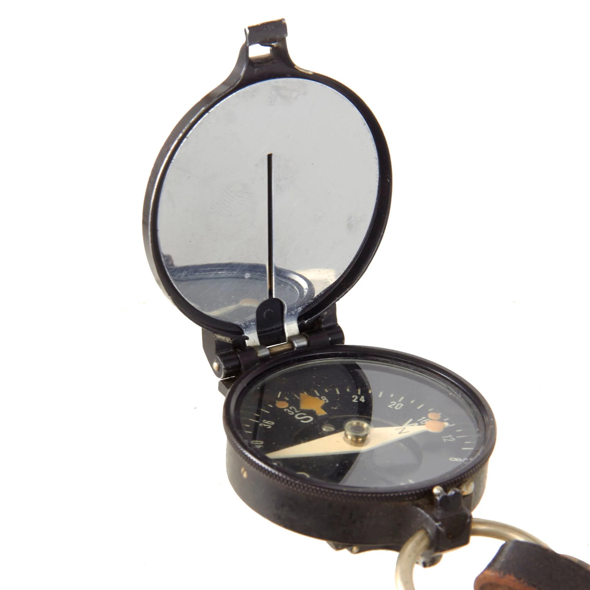 Original German WWII Busch Marching Compass with Original Strap — image 2