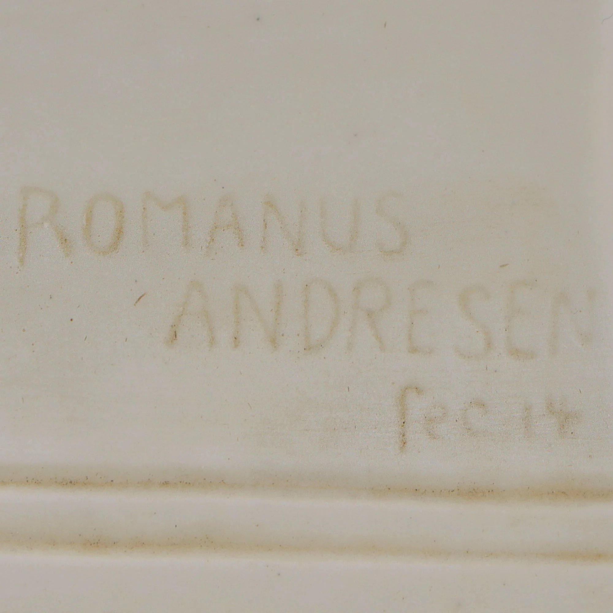 Original Imperial German WWI Ceramic Bust of Paul von Hindenburg - Marked Romanus Andresen — image 4