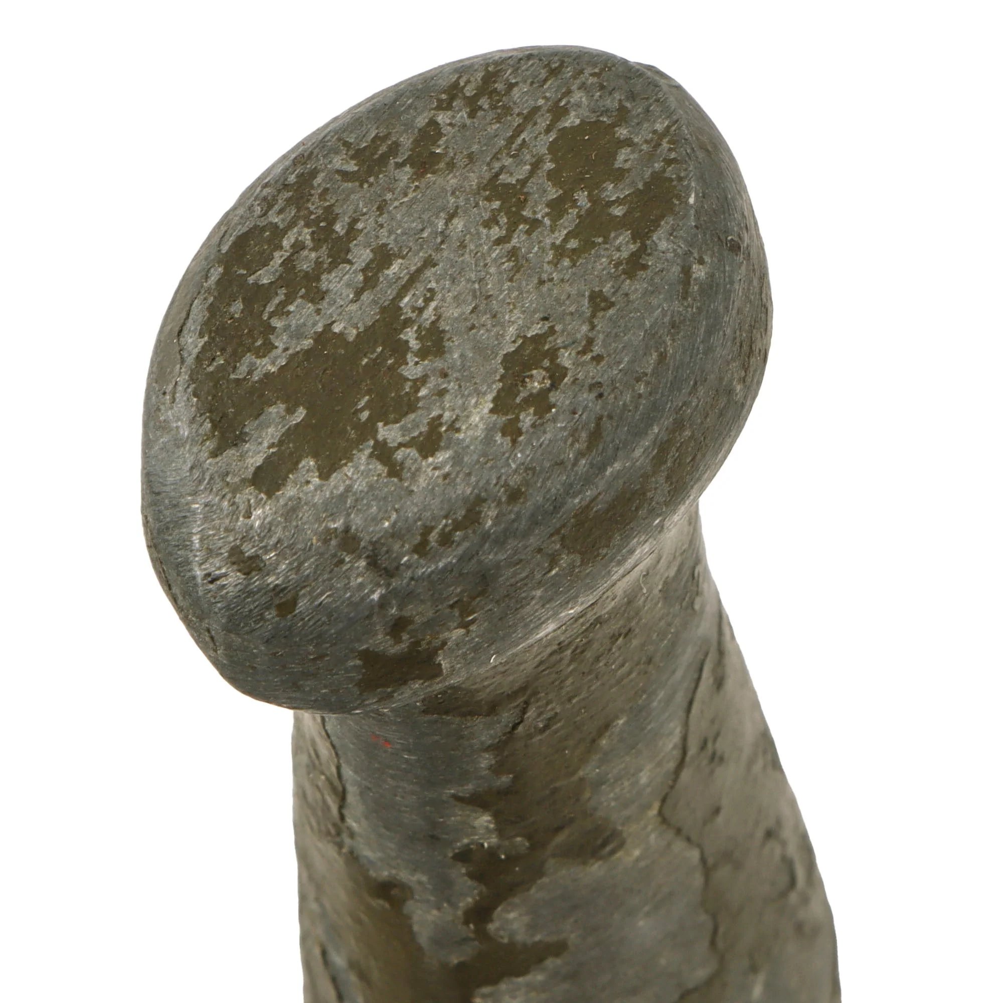 Original U.S. WWII Australian Made Fighting Knife with Cast OD Green-Painted Handle in Leather Sheath — image 6