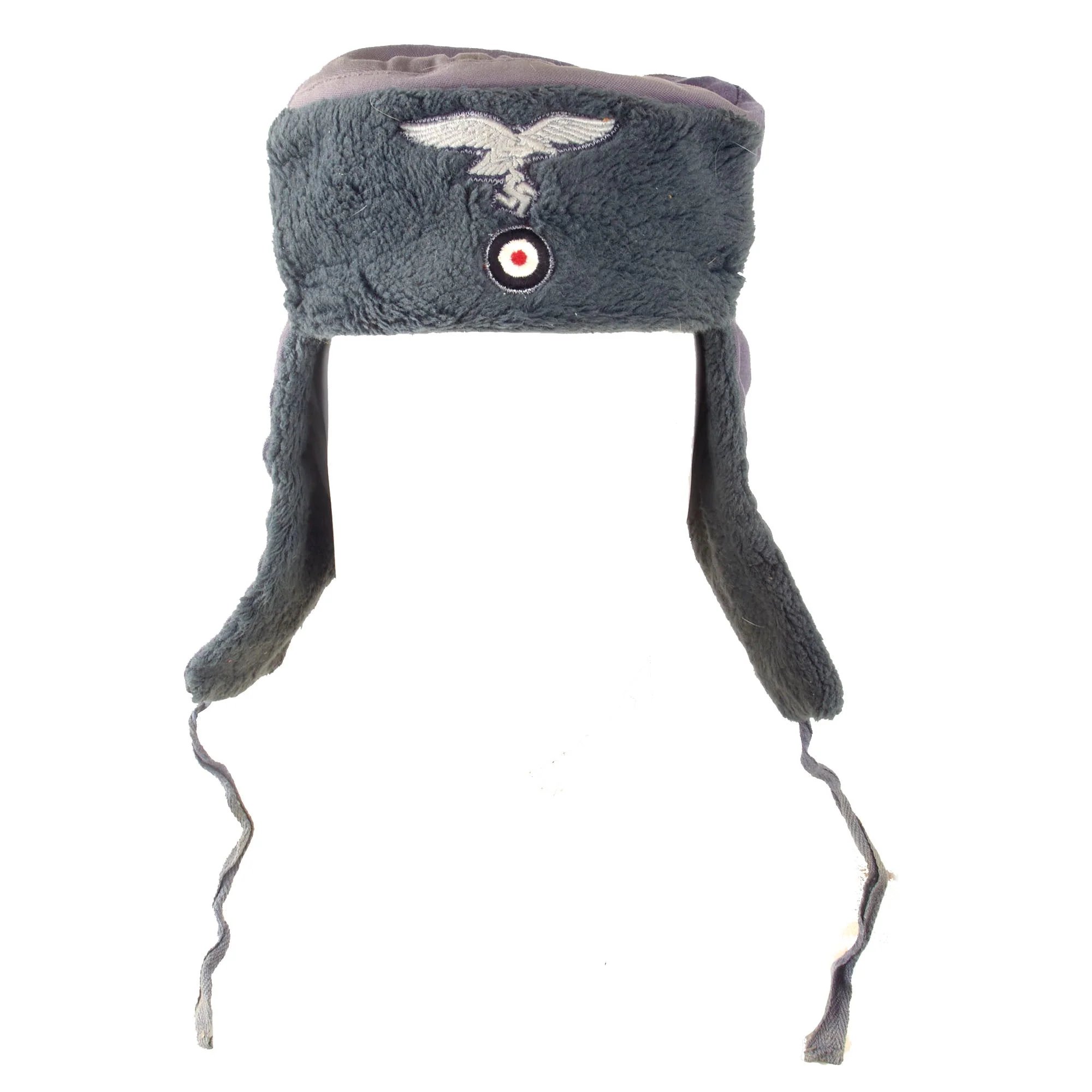 Original German WWII Eastern Front Luftwaffe Soviet Ushanka Style Insulated Winter Cap — image 12