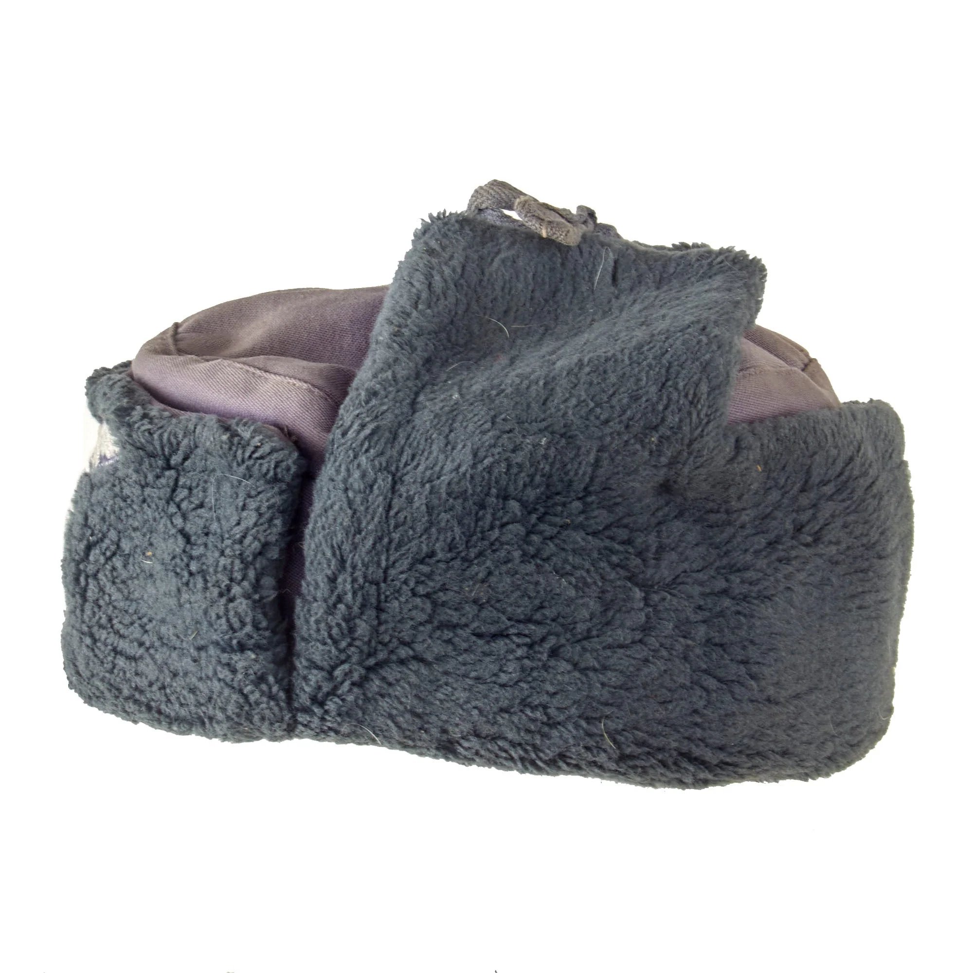 Original German WWII Eastern Front Luftwaffe Soviet Ushanka Style Insulated Winter Cap — image 6