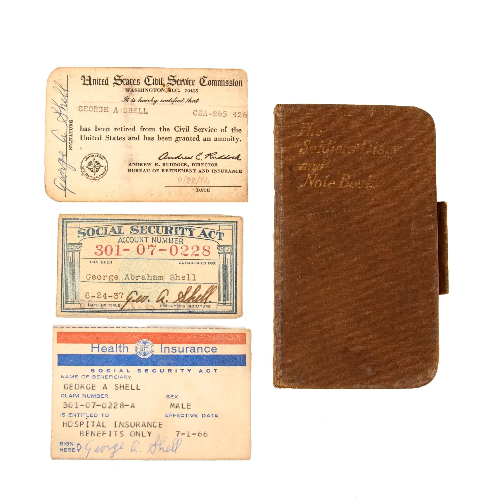 Original U.S. WWI Marine Corps Dog Tag & Good Conduct Medal with Accompanying Documents & Ephemera - Private George Abraham Shell — image 10