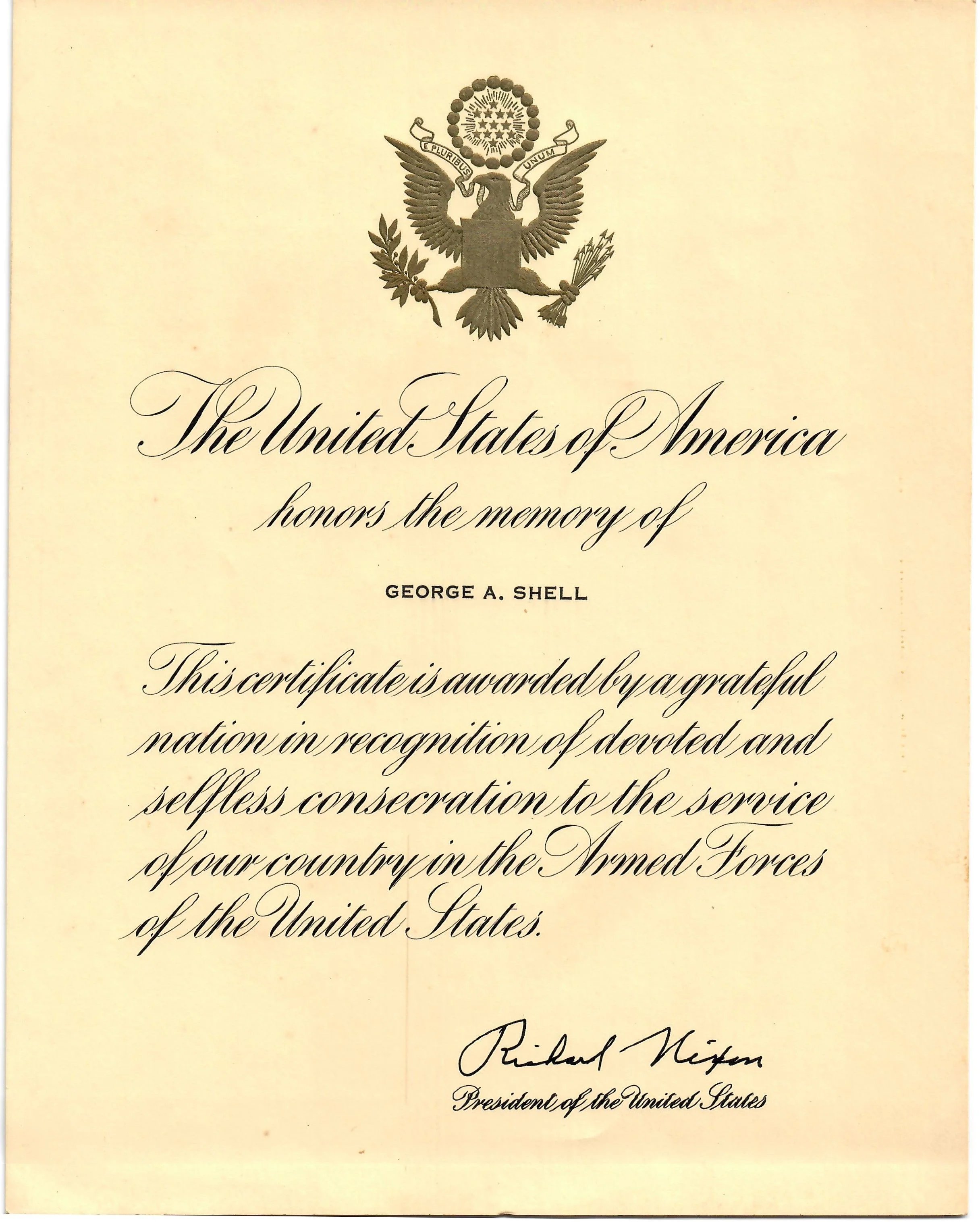 Original U.S. WWI Marine Corps Dog Tag & Good Conduct Medal with Accompanying Documents & Ephemera - Private George Abraham Shell — image 5