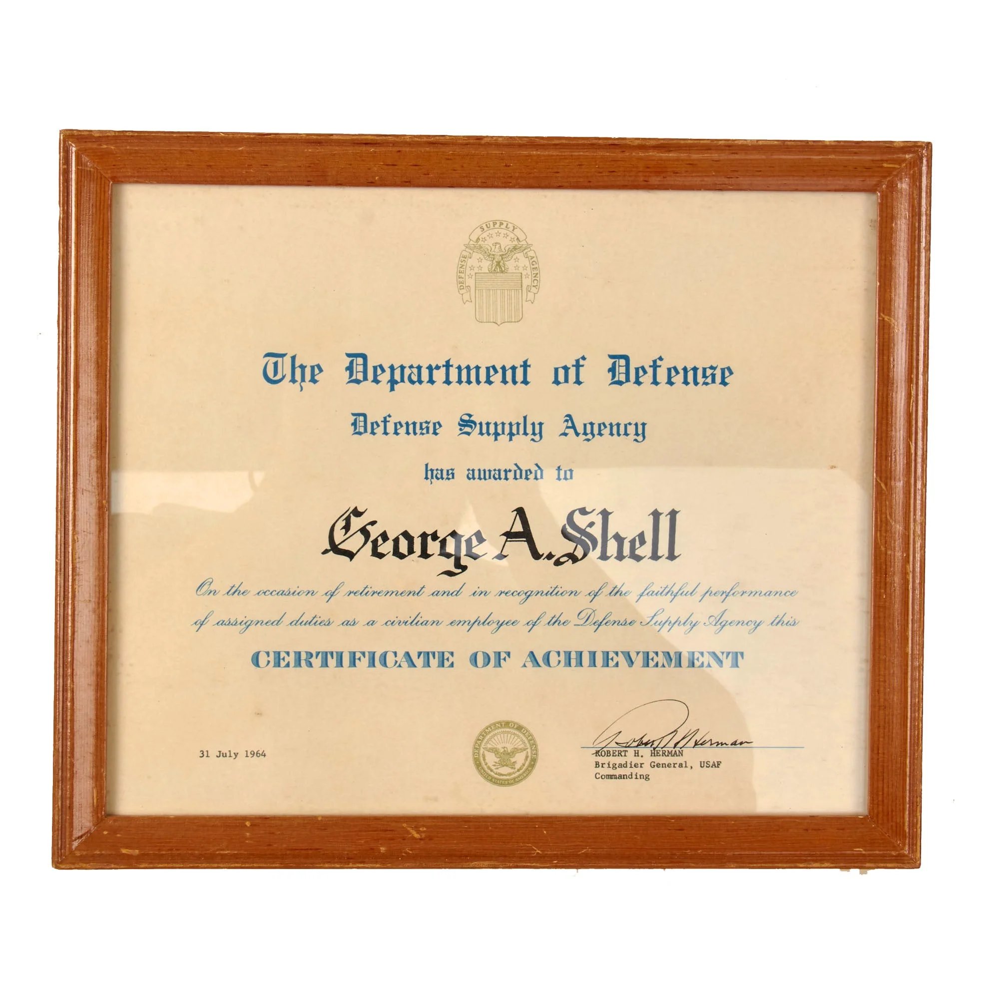 Original U.S. WWI Marine Corps Dog Tag & Good Conduct Medal with Accompanying Documents & Ephemera - Private George Abraham Shell — image 8