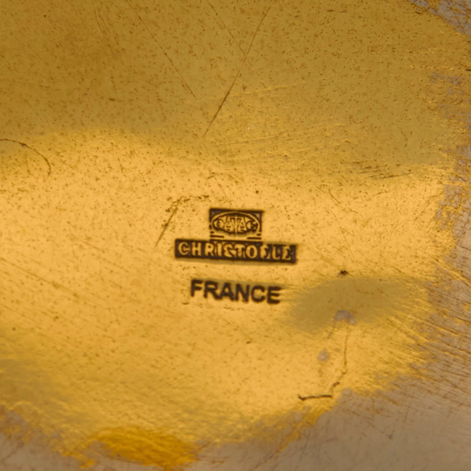 Original Iraq War Saddam Hussein Silver Plated Formal Pattern Serving Tray with Iraq Coat of Arms - From Basra Airport - Christofle Silver — image 4