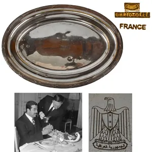 Original Iraq War Saddam Hussein Silver Plated Formal Pattern Serving …