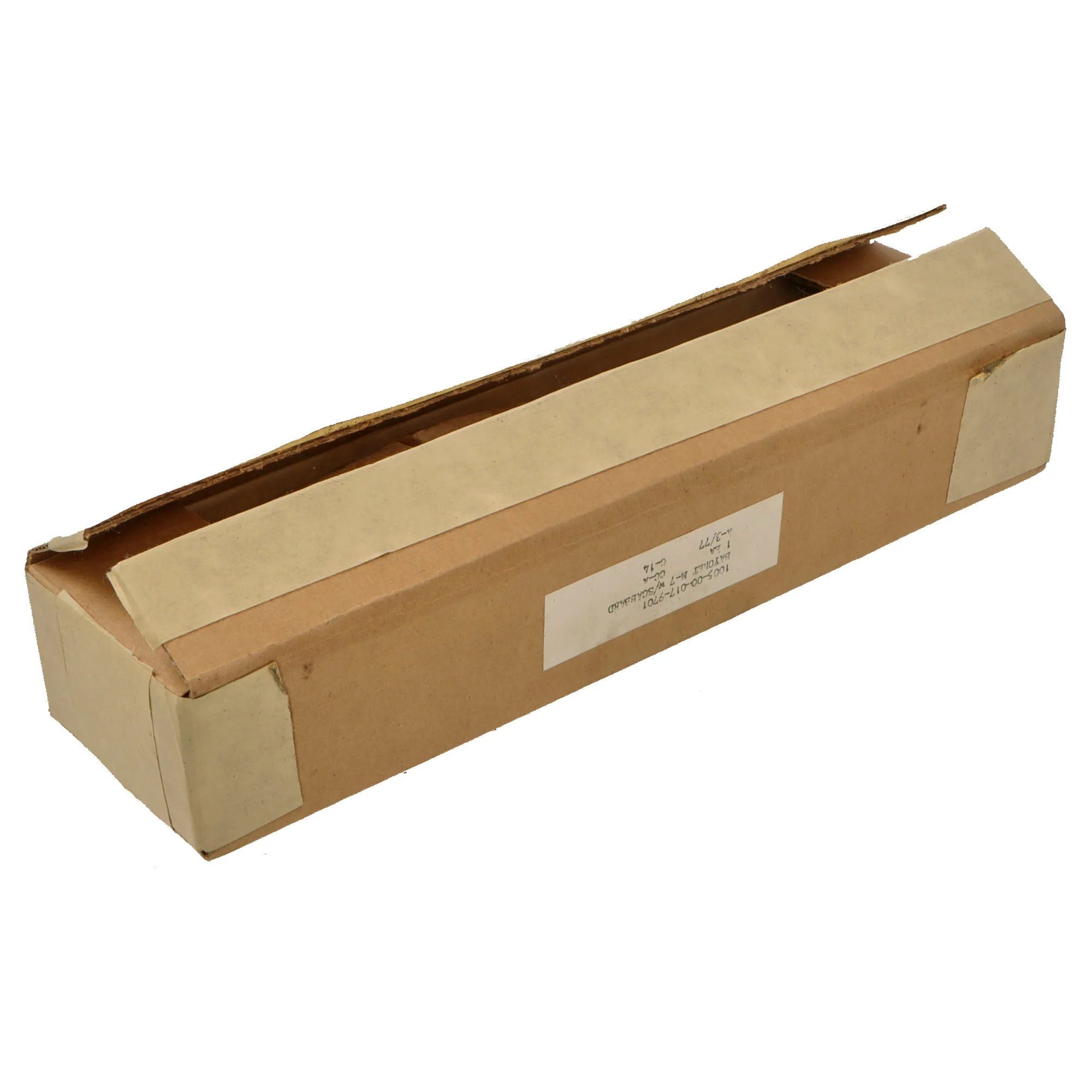 Original U.S. Unissued M7 Bayonet for M16 Rifle with M8A1 Scabbard in Original Sealed Packaging - Repacked in March 1977 — image 4