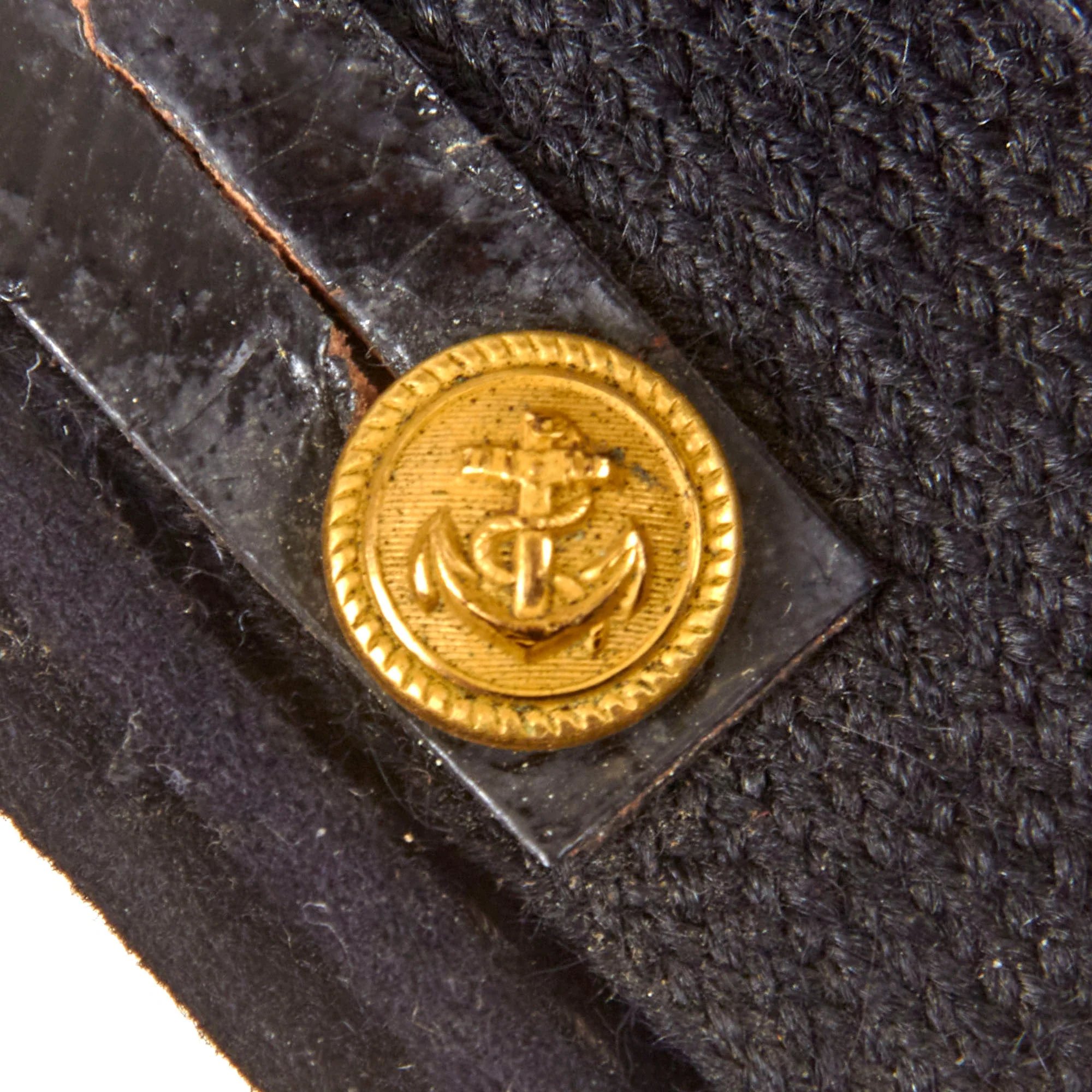 Original German WWII Kriegsmarine Navy Blue Junior Grade Officer Schirmmütze Visor Cap — image 16