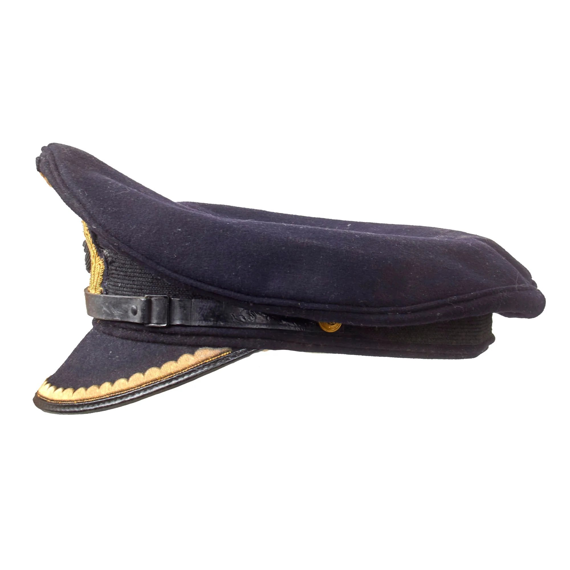 Original German WWII Kriegsmarine Navy Blue Junior Grade Officer Schirmmütze Visor Cap — image 17