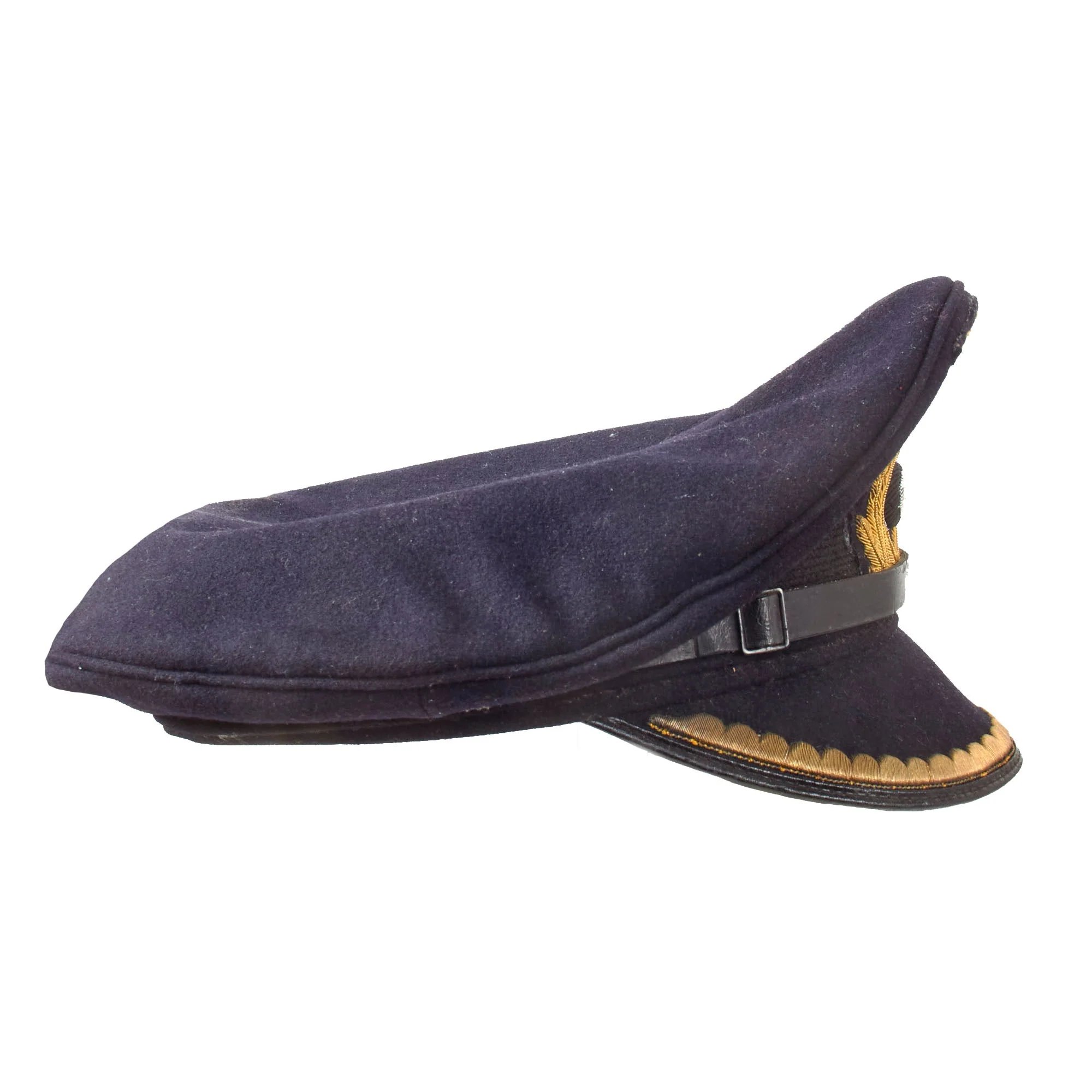 Original German WWII Kriegsmarine Navy Blue Junior Grade Officer Schirmmütze Visor Cap — image 19