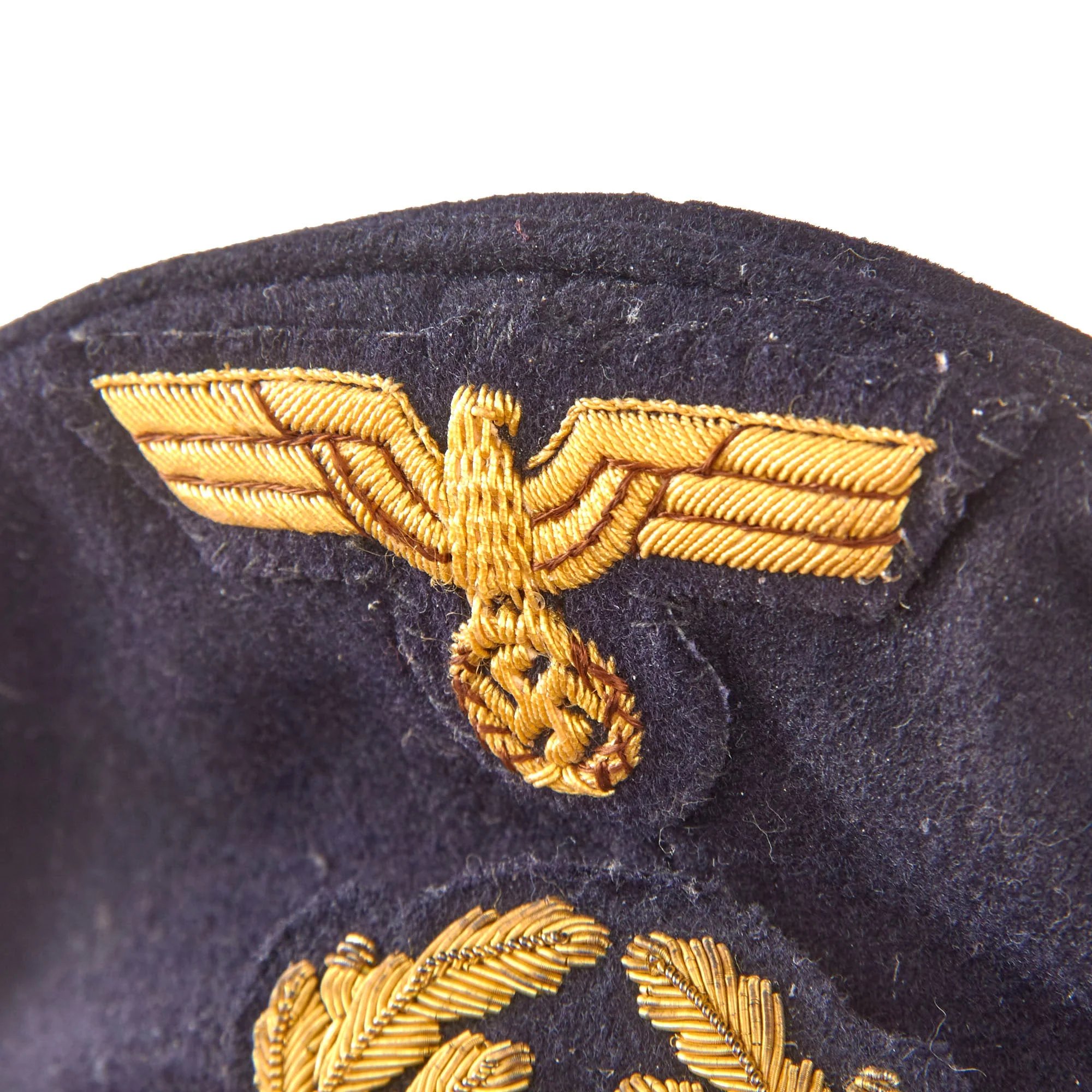 Original German WWII Kriegsmarine Navy Blue Junior Grade Officer Schirmmütze Visor Cap — image 23