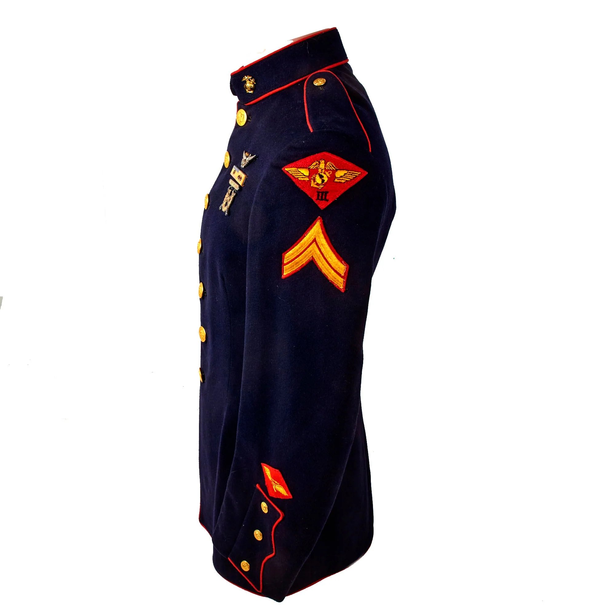 Original U.S. WWII USMC Aircrew Radioman Dress Uniform with Mission Log & Star-Embedded Aircrew Wings - Corporal Robert V. Smith, 3rd Marine Air Wing — image 16