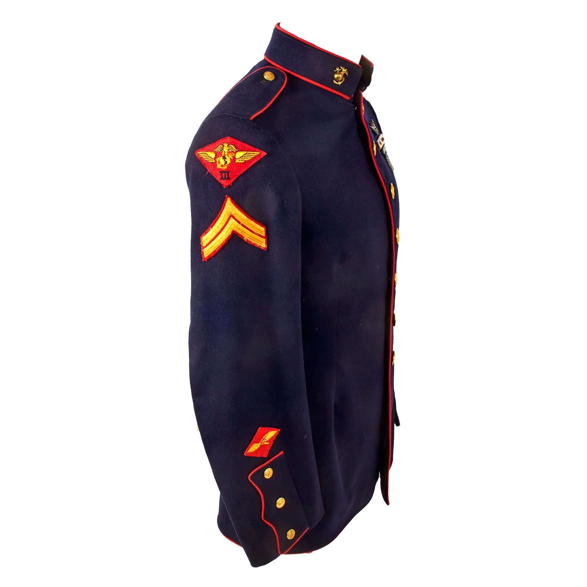 Original U.S. WWII USMC Aircrew Radioman Dress Uniform with Mission Log & Star-Embedded Aircrew Wings - Corporal Robert V. Smith, 3rd Marine Air Wing — image 20