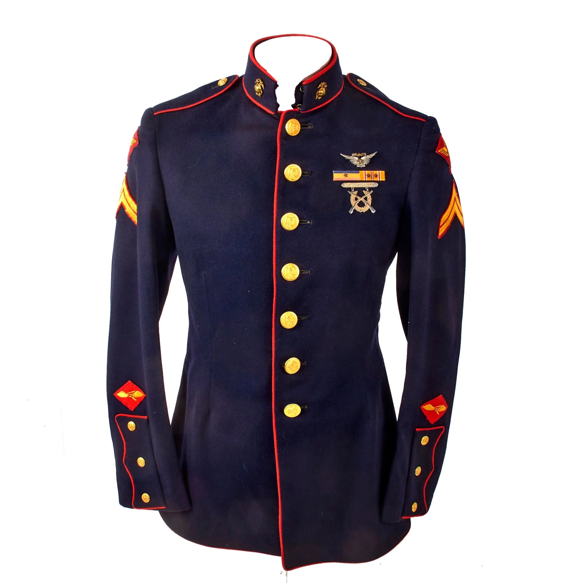 Original U.S. WWII USMC Aircrew Radioman Dress Uniform with Mission Log & Star-Embedded Aircrew Wings - Corporal Robert V. Smith, 3rd Marine Air Wing — image 22