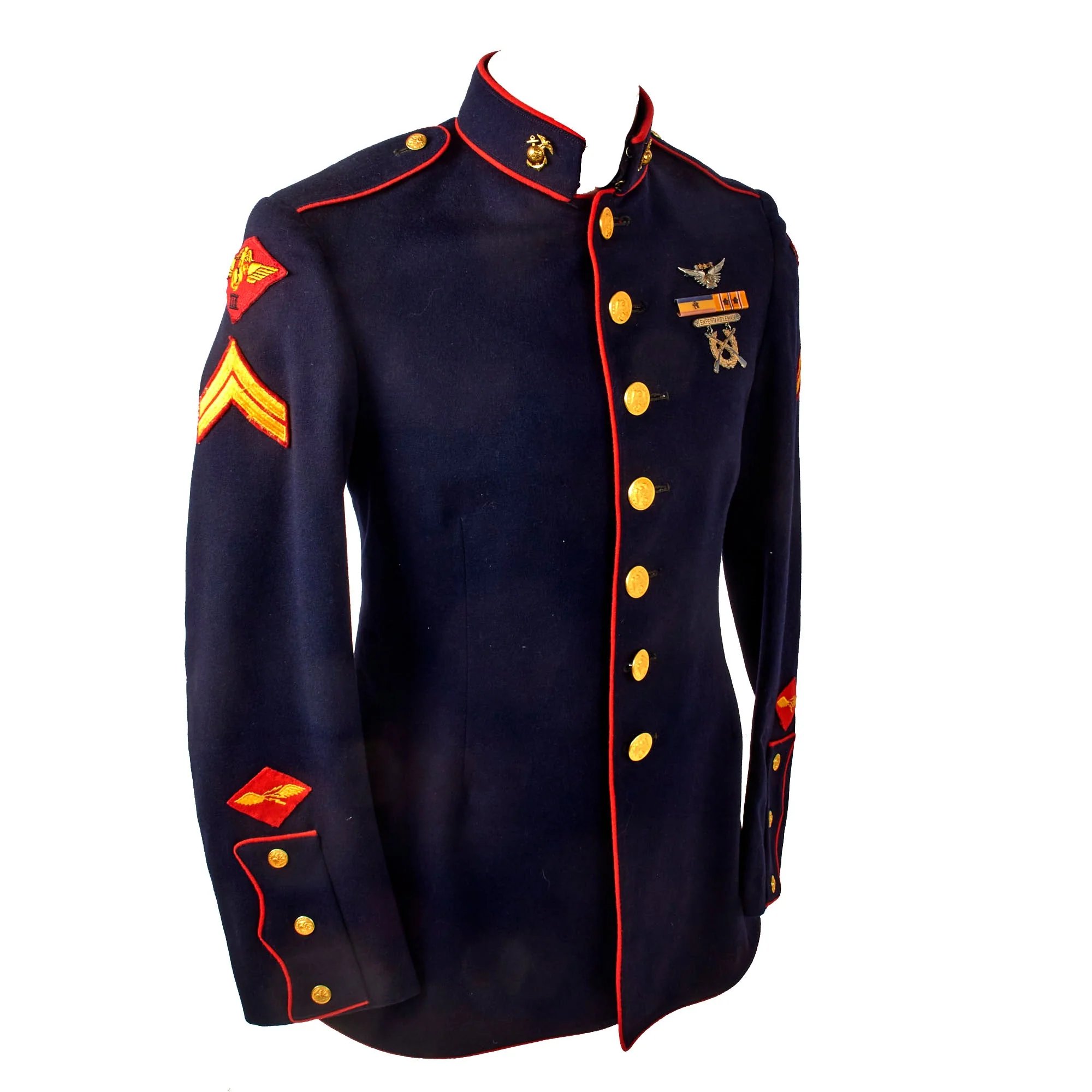 Original U.S. WWII USMC Aircrew Radioman Dress Uniform with Mission Log & Star-Embedded Aircrew Wings - Corporal Robert V. Smith, 3rd Marine Air Wing — image 5