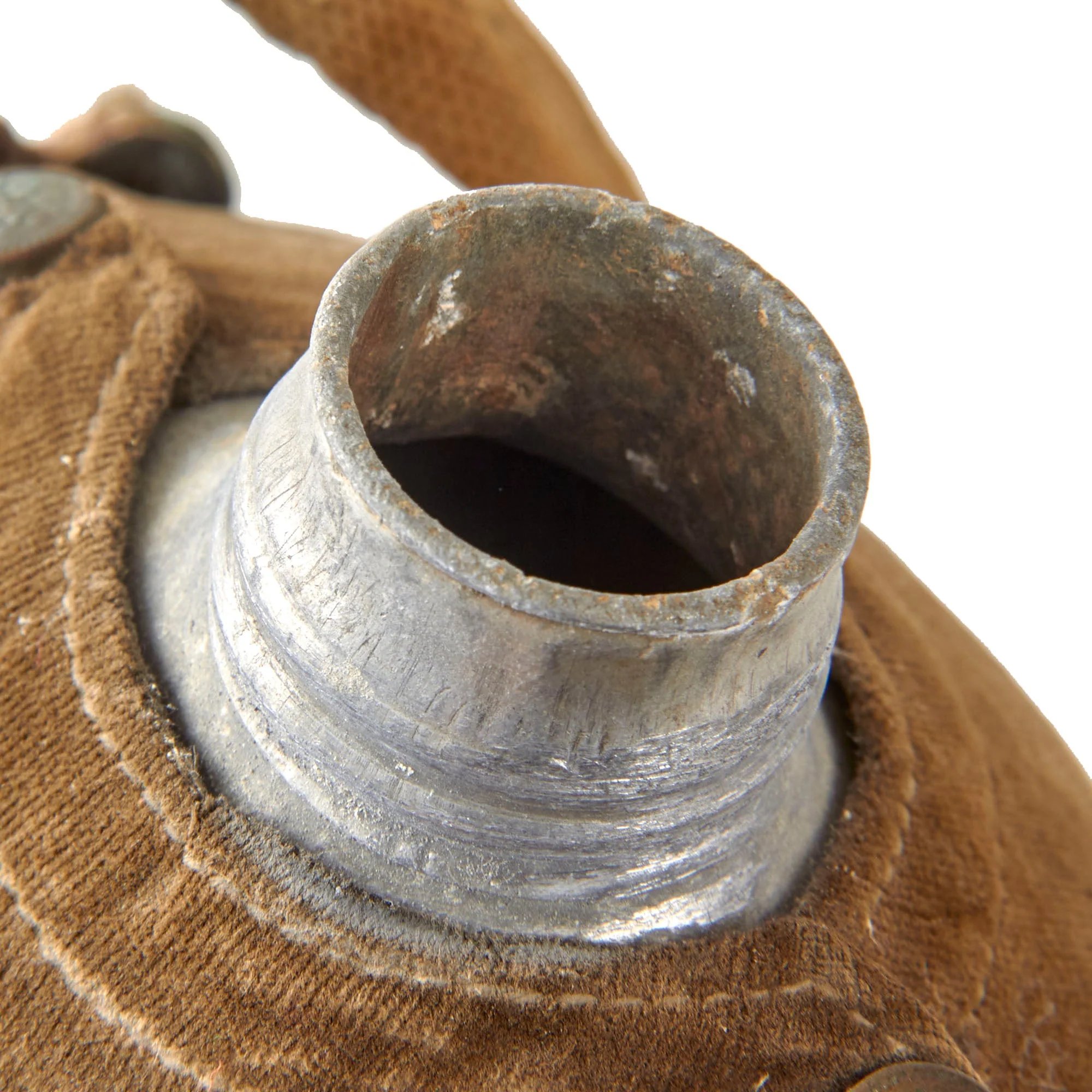 Original Chinese WWII National Revolutionary Army KMT M1930 Canteen - As Captured & Re-Issued to Japanese Navy - Rare — image 4