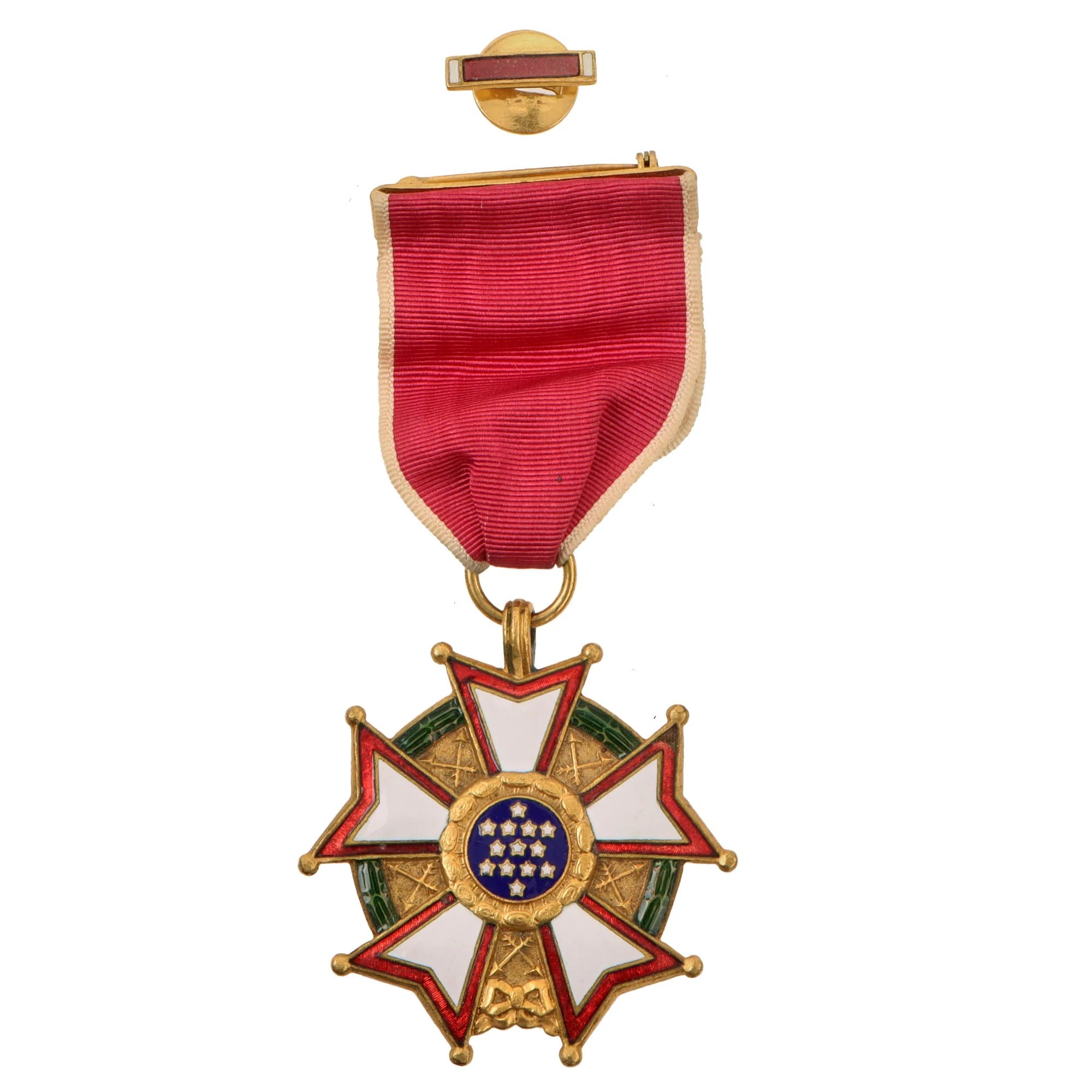 Original U.S. WWII Legion of Merit Legionnaire Degree With Correct 1940's 'Gold Gilt' Full Wrap Brooch with Lapel Device & Proper Case — image 3