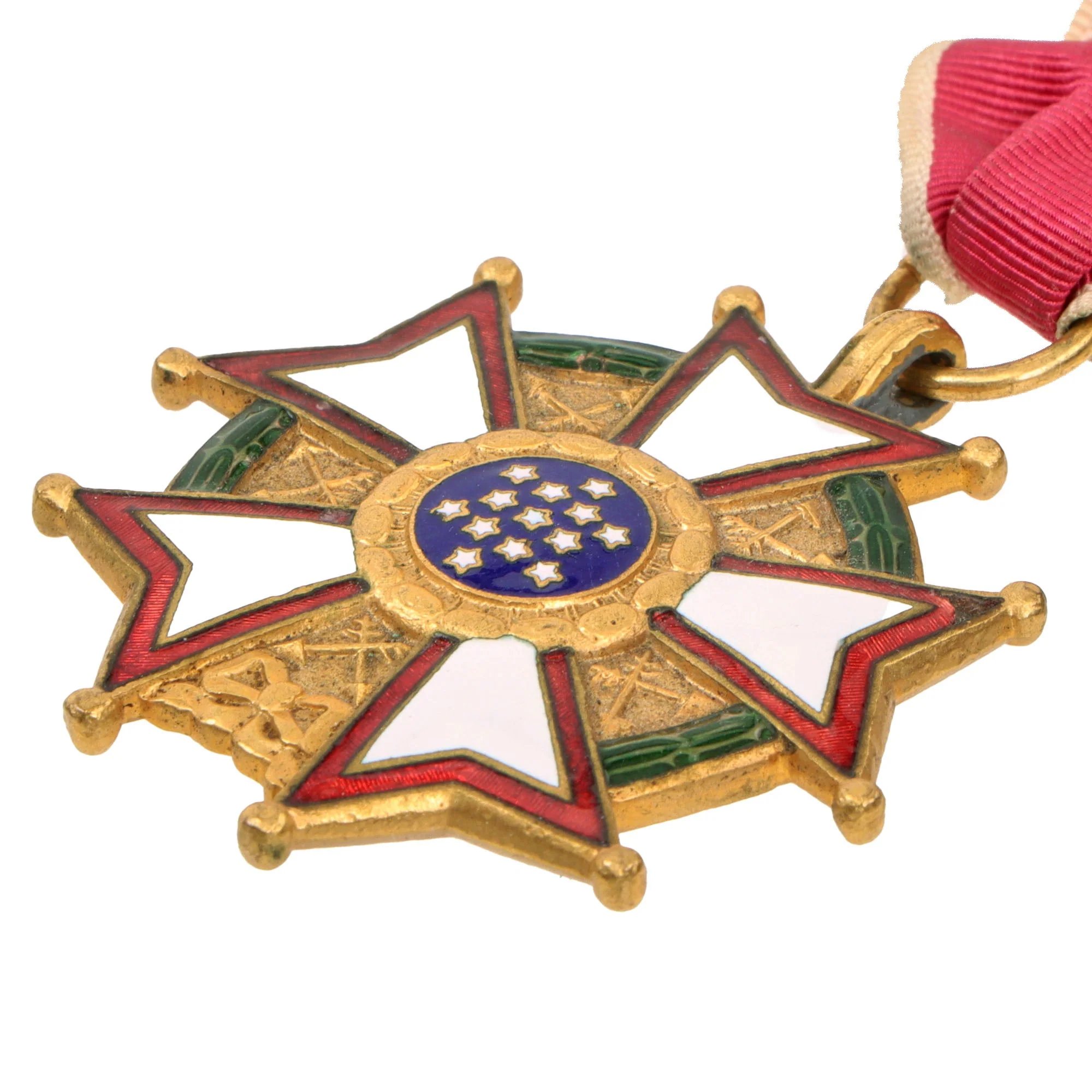 Original U.S. WWII Legion of Merit Legionnaire Degree With Correct 1940's 'Gold Gilt' Full Wrap Brooch with Lapel Device & Proper Case — image 7