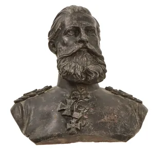 Original Imperial German Pre-WWI Frederick III German Emperor Bronze Bust …
