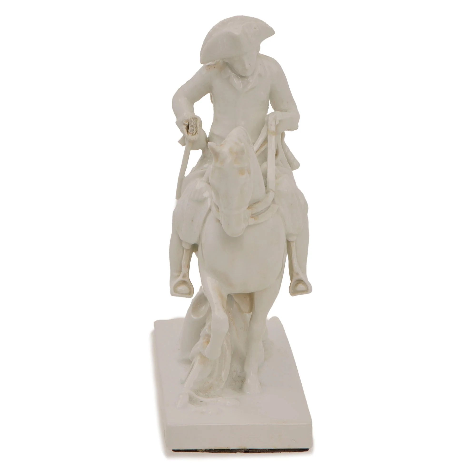 Original German Pre-WWII Era Small Porcelain Frederick the Great Equestrian Statue with Past Repairs & Damage — image 4