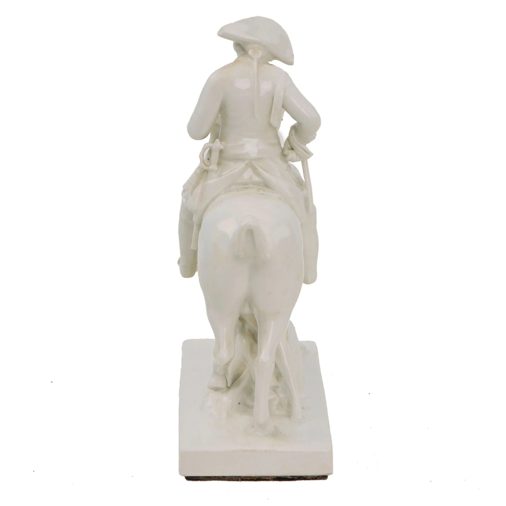 Original German Pre-WWII Era Small Porcelain Frederick the Great Equestrian Statue with Past Repairs & Damage — image 5