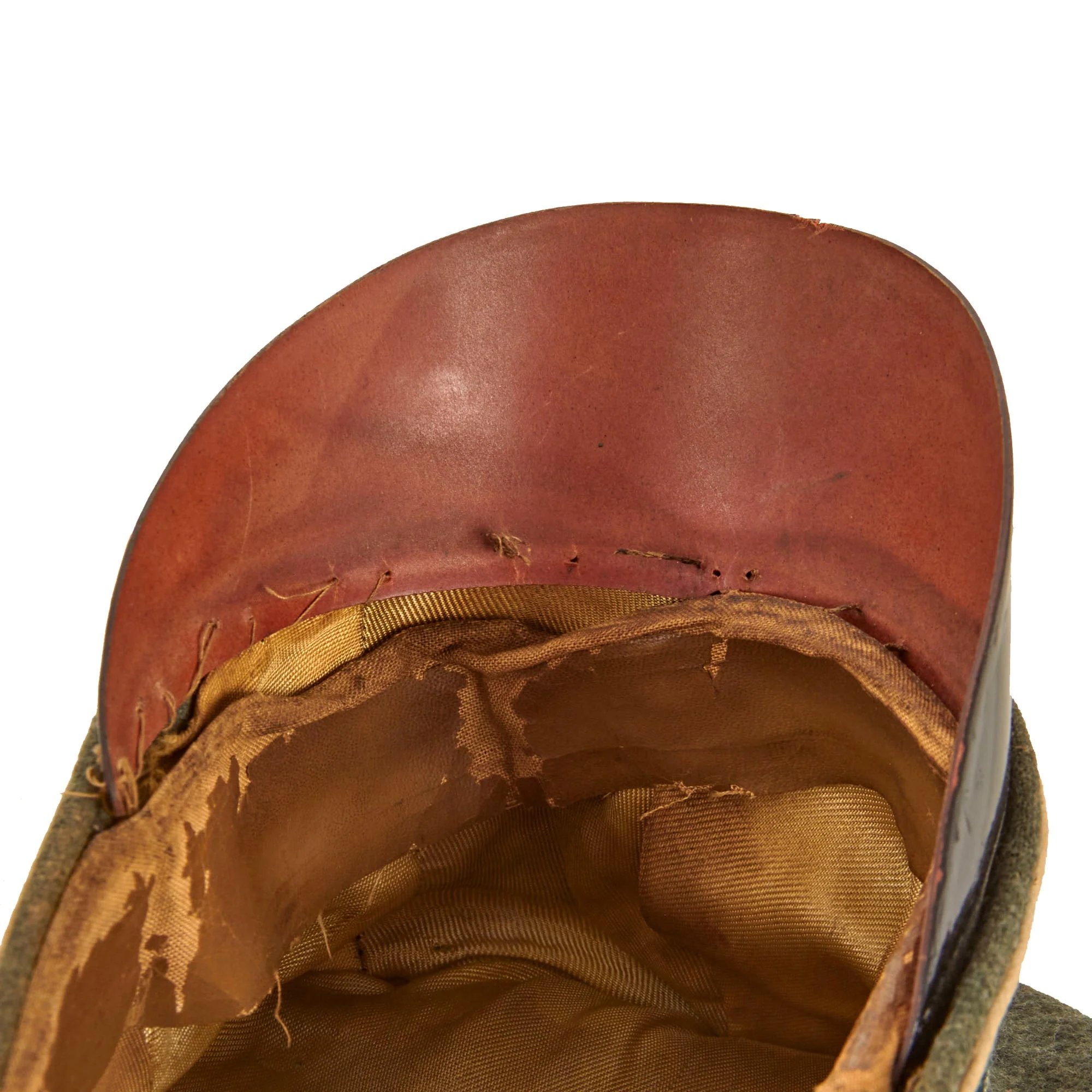 Original German WWII Heer Army Infantry Officer Schirmmütze Visor Crush Cap with BeVo Insignia — image 11