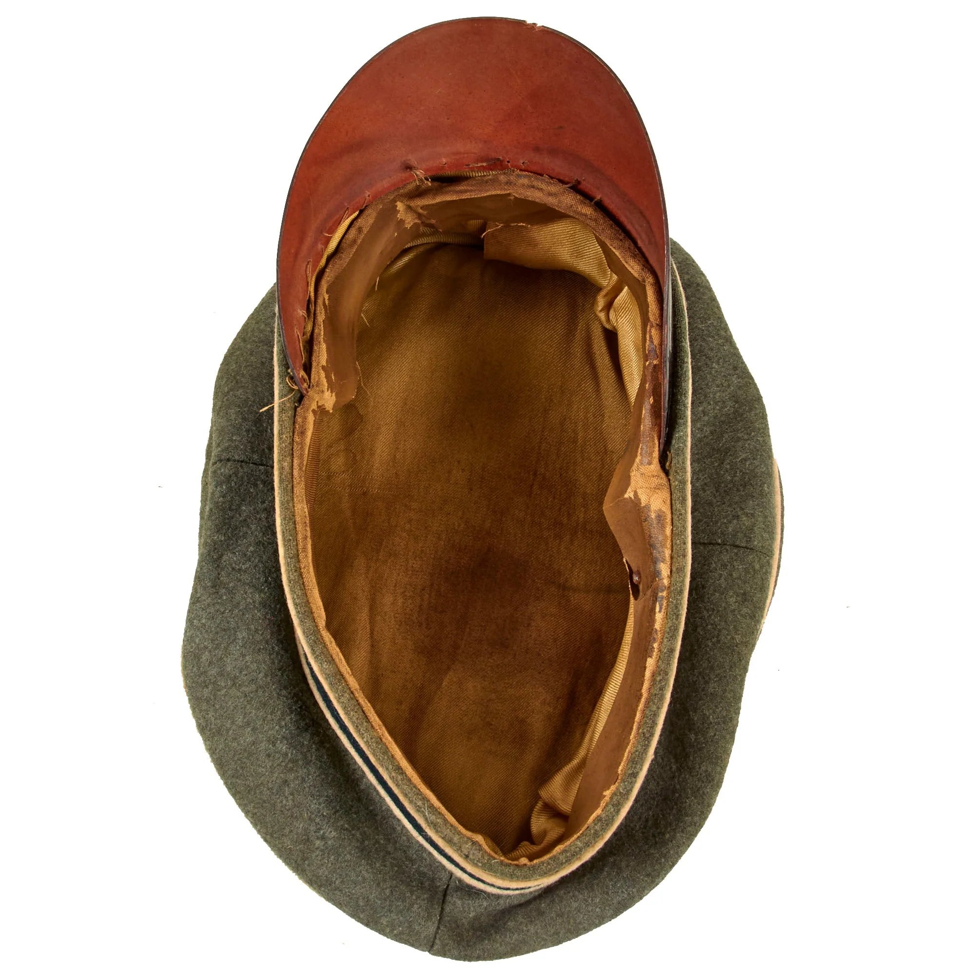 Original German WWII Heer Army Infantry Officer Schirmmütze Visor Crush Cap with BeVo Insignia — image 7