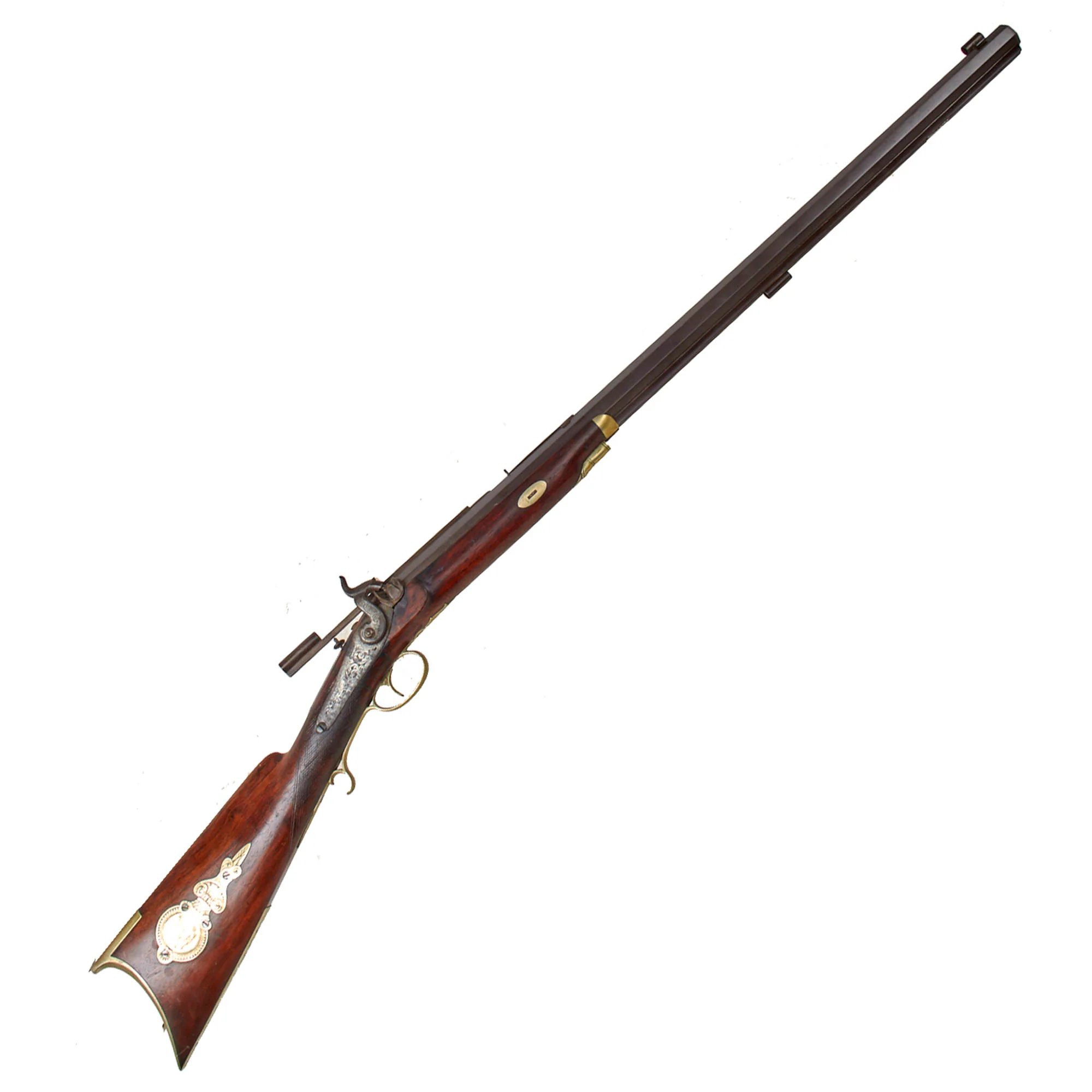 Original U.S. Civil War Era Half Stocked Percussion Heavy Barrel Target Rifle by Jaob Hapgood with Long Range Sight - circa 1845 — image 2