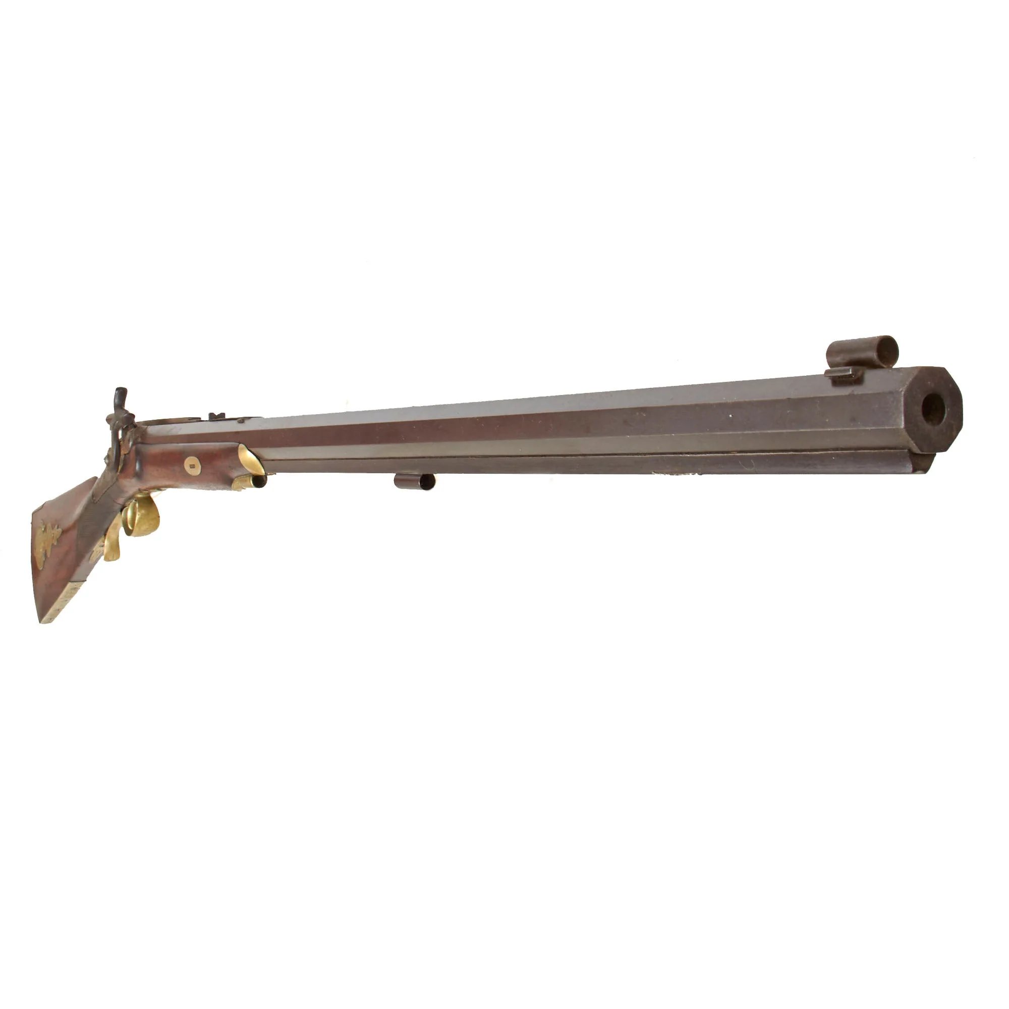Original U.S. Civil War Era Half Stocked Percussion Heavy Barrel Target Rifle by Jaob Hapgood with Long Range Sight - circa 1845 — image 4