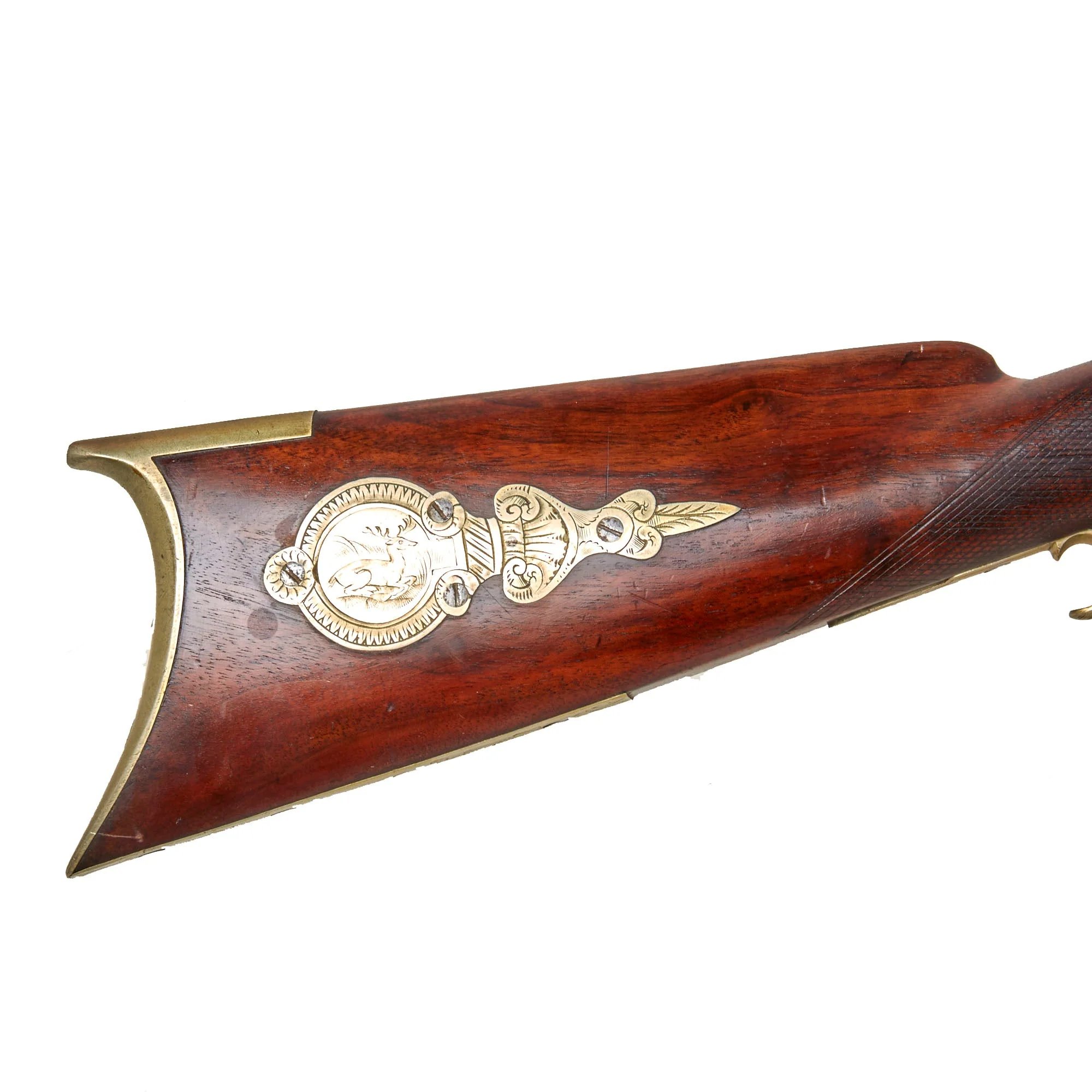 Original U.S. Civil War Era Half Stocked Percussion Heavy Barrel Target Rifle by Jaob Hapgood with Long Range Sight - circa 1845 — image 6
