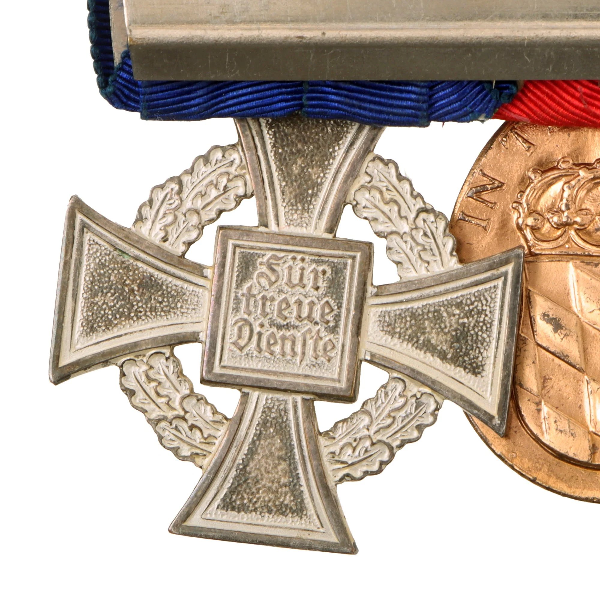Original German WWI Era Medal Bar with 1914 EKII, City of Hamburg Hanseatic Cross & Bavarian Merenti Cross of Military Merit with Swords - 6 Awards — image 9
