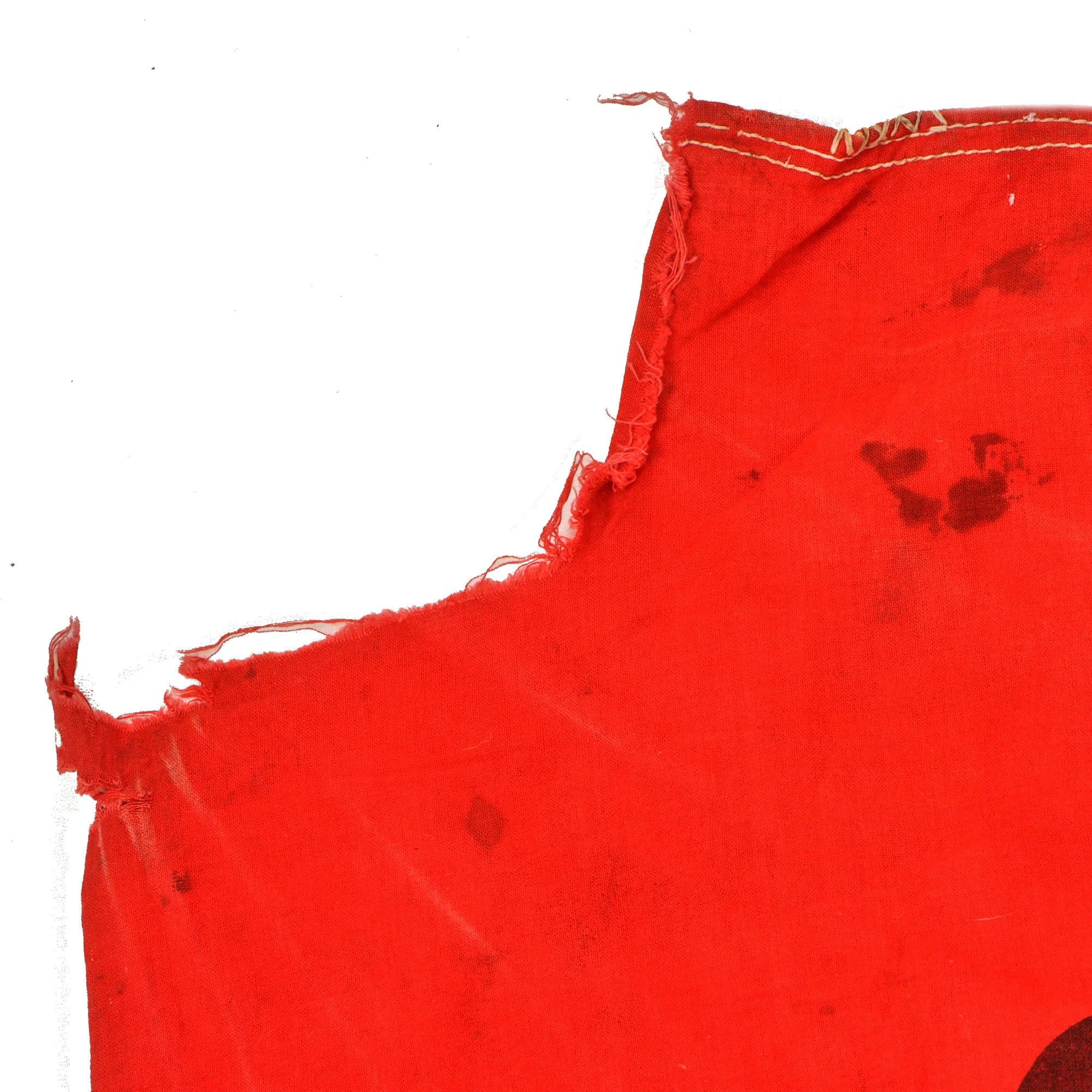 Original Imperial Japanese WWII Large Army Marked Signal Flag Cutoff - 37 x 52' — image 4