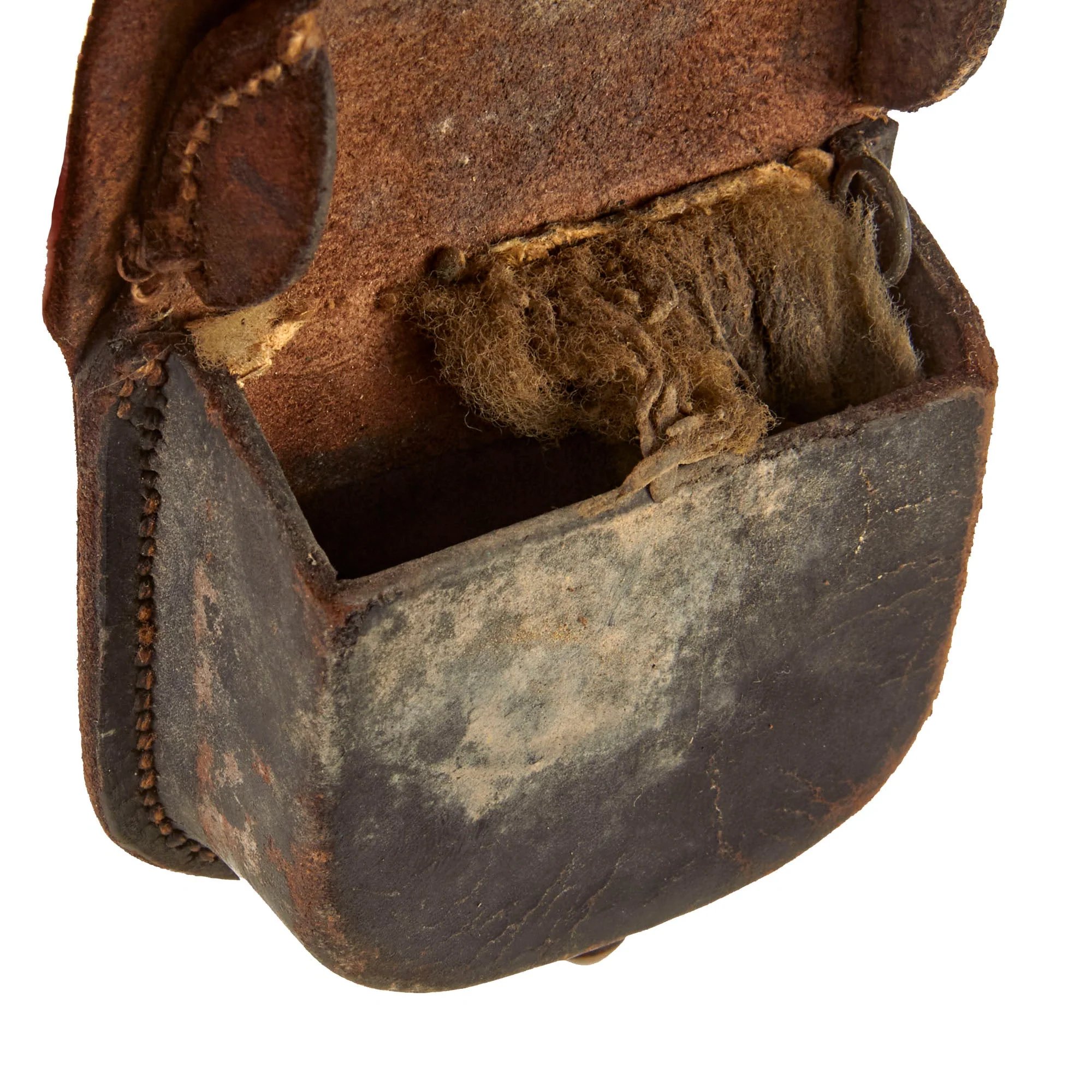 Original U.S. Civil War Federal Percussion Cap Box Pouch with Caps & Scarce Vent Pick by Young — image 4