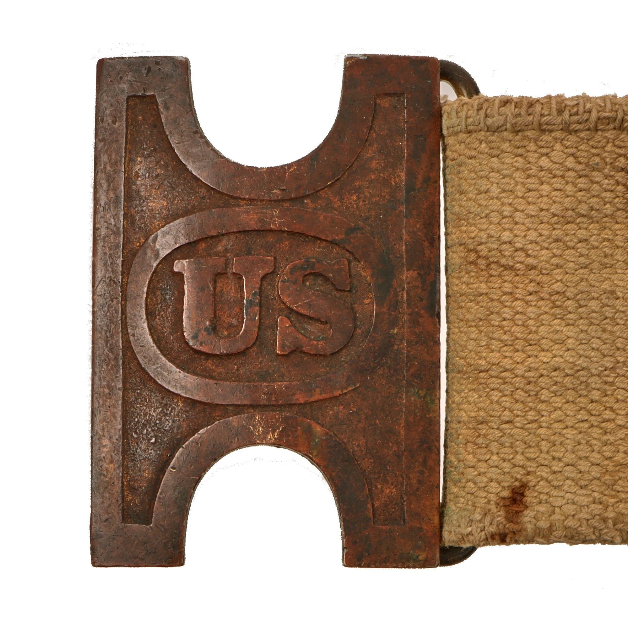 Original U.S. Spanish American War 100 Round .30-40 Krag Rifle Double Ammunition Belt by Mills & Orndorff with US Buckle — image 4