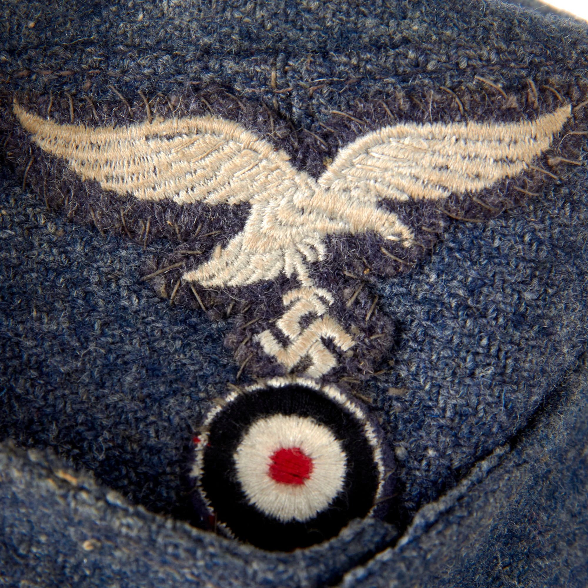 Original German WWII 1944 Dated Luftwaffe M43 Einheitsmütze Field Cap with RBNr. - Size 57 — image 2