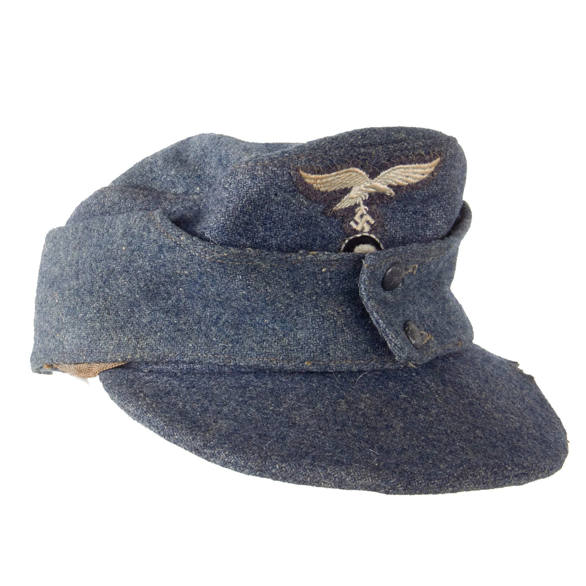 Original German WWII 1944 Dated Luftwaffe M43 Einheitsmütze Field Cap with RBNr. - Size 57 — image 5