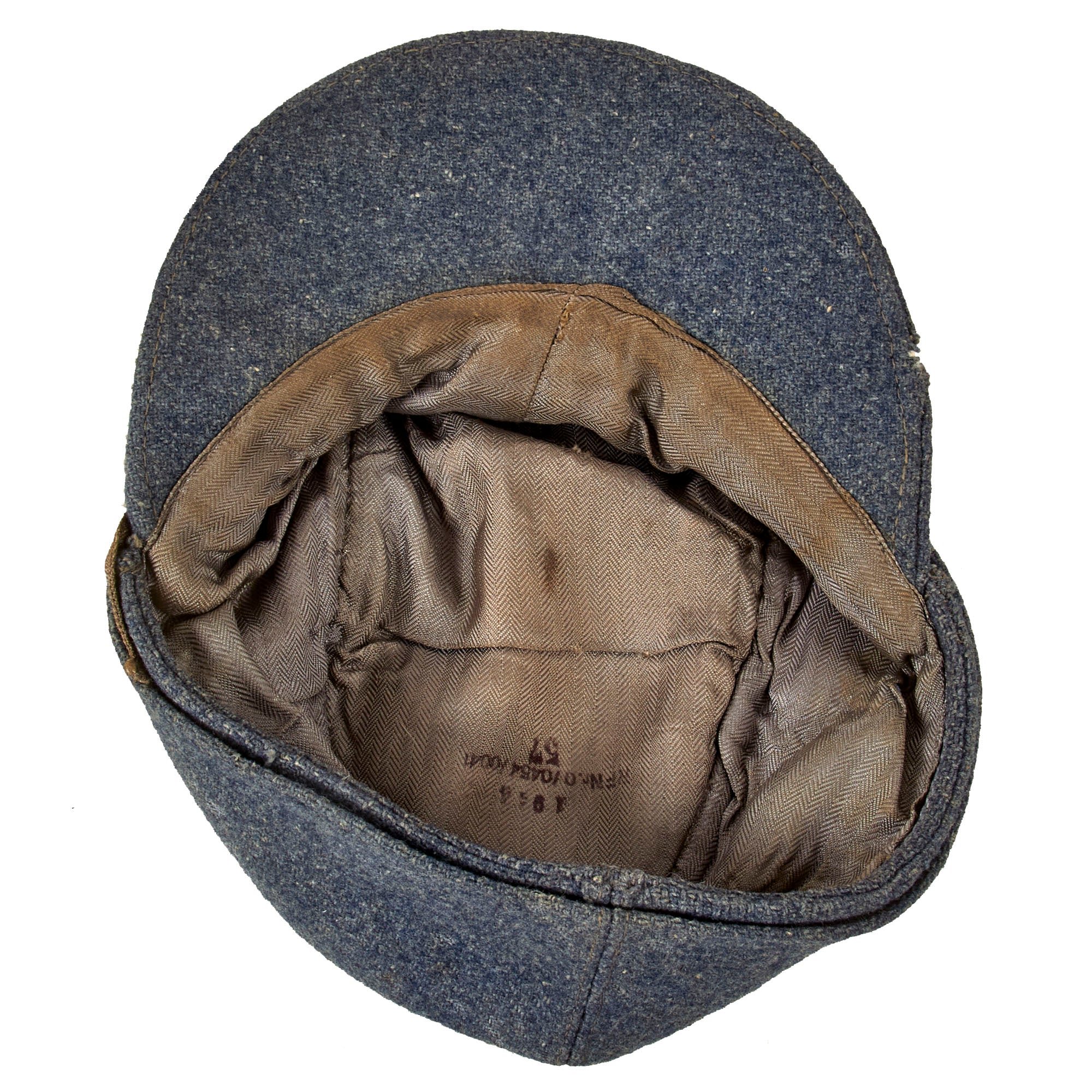 Original German WWII 1944 Dated Luftwaffe M43 Einheitsmütze Field Cap with RBNr. - Size 57 — image 6