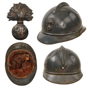 Original French WWI Issue Model 1915 Infantry Adrian Helmet in …