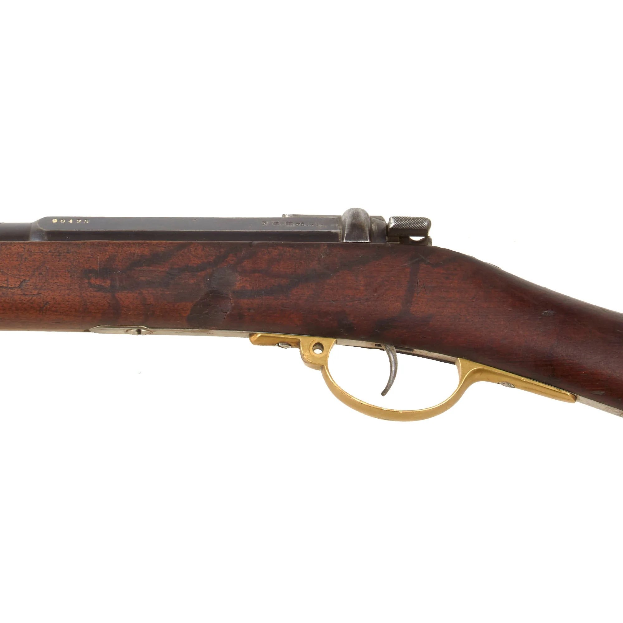 Original German Mauser Mod. 71 Converted in France to Uruguay Daudeteau / Dovitis Rifle dated 1881 - Serial 90428 — image 14