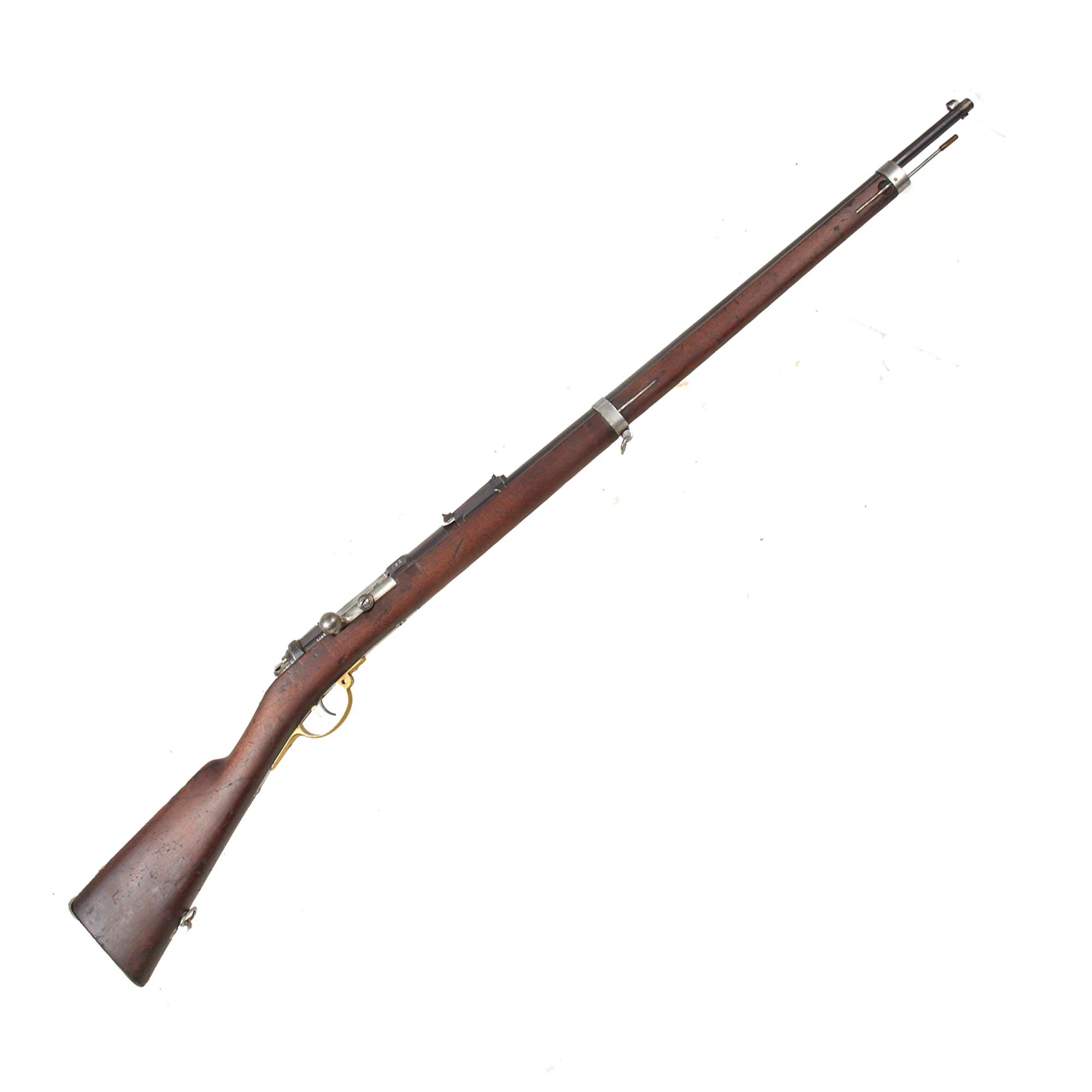 Original German Mauser Mod. 71 Converted in France to Uruguay Daudeteau / Dovitis Rifle dated 1881 - Serial 90428 — image 2