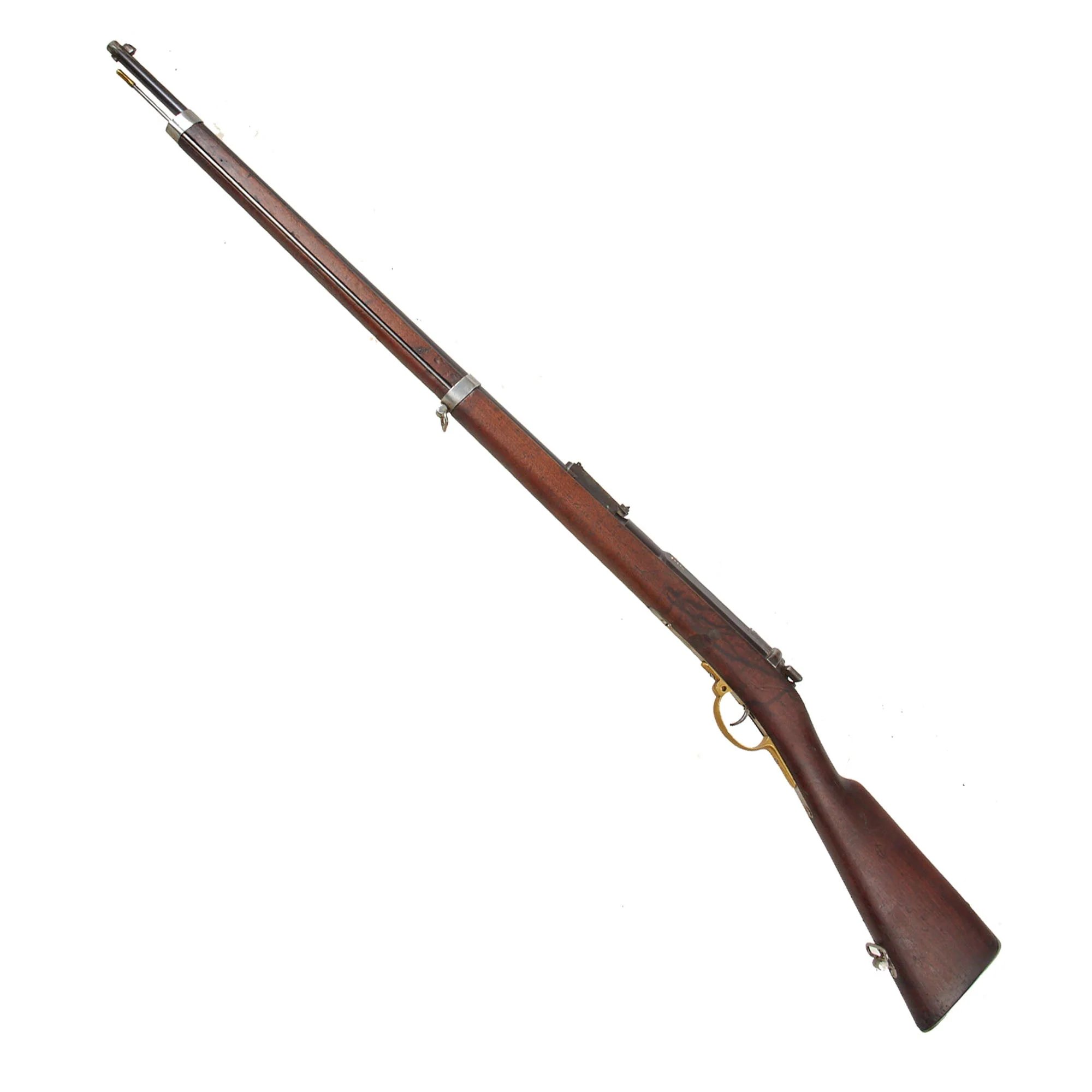 Original German Mauser Mod. 71 Converted in France to Uruguay Daudeteau / Dovitis Rifle dated 1881 - Serial 90428 — image 3