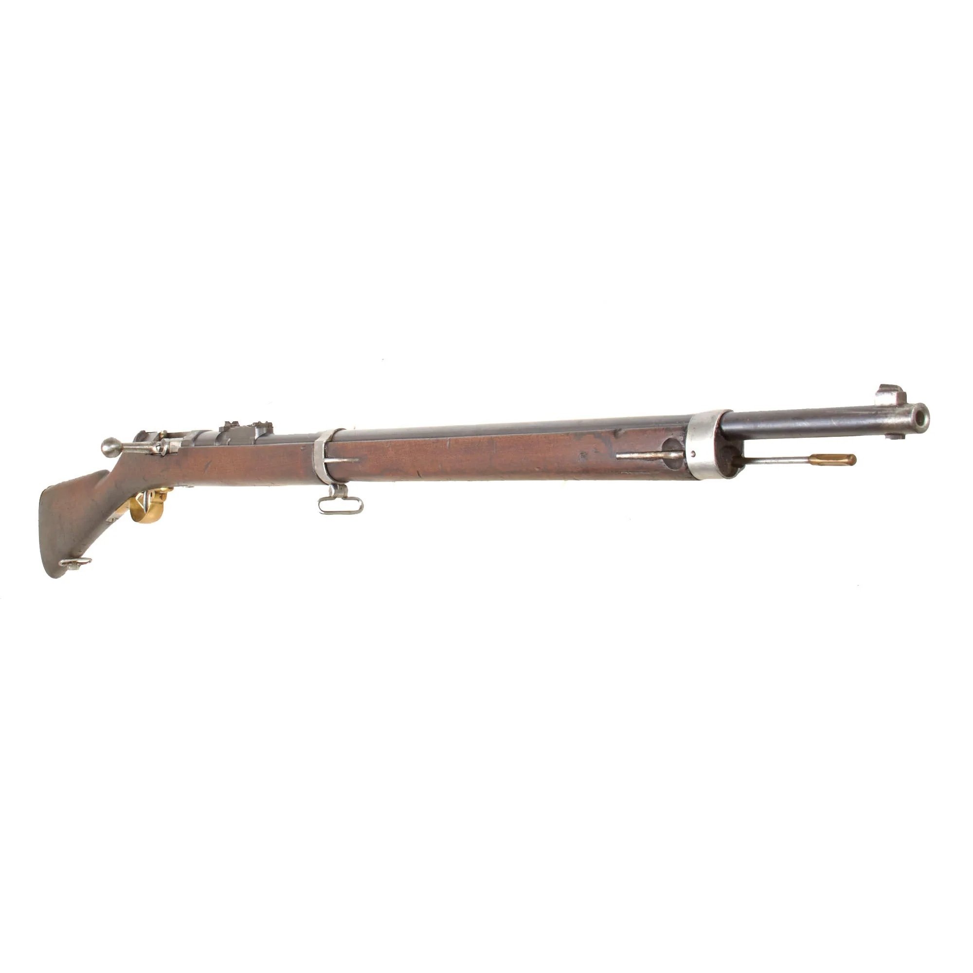 Original German Mauser Mod. 71 Converted in France to Uruguay Daudeteau / Dovitis Rifle dated 1881 - Serial 90428 — image 4